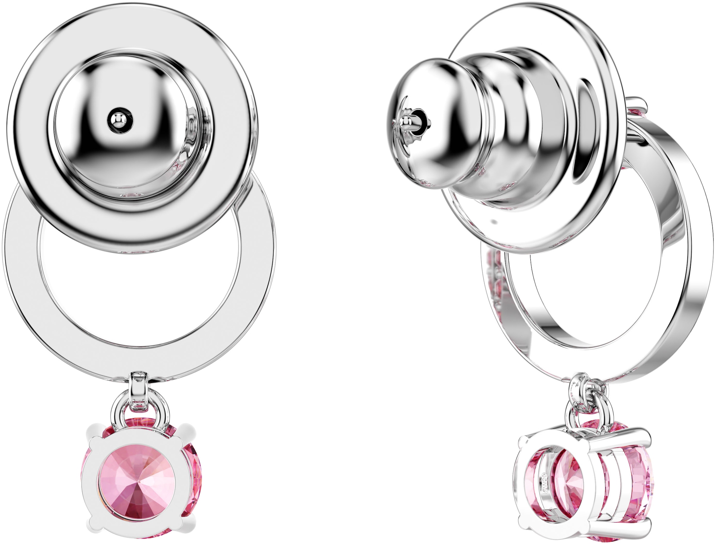 Swarovski Paar Ohrstecker »Constella Pavé Attract Drop Circle, 5563278, 5723563, 5723565«, mit Swarovski® Kristall