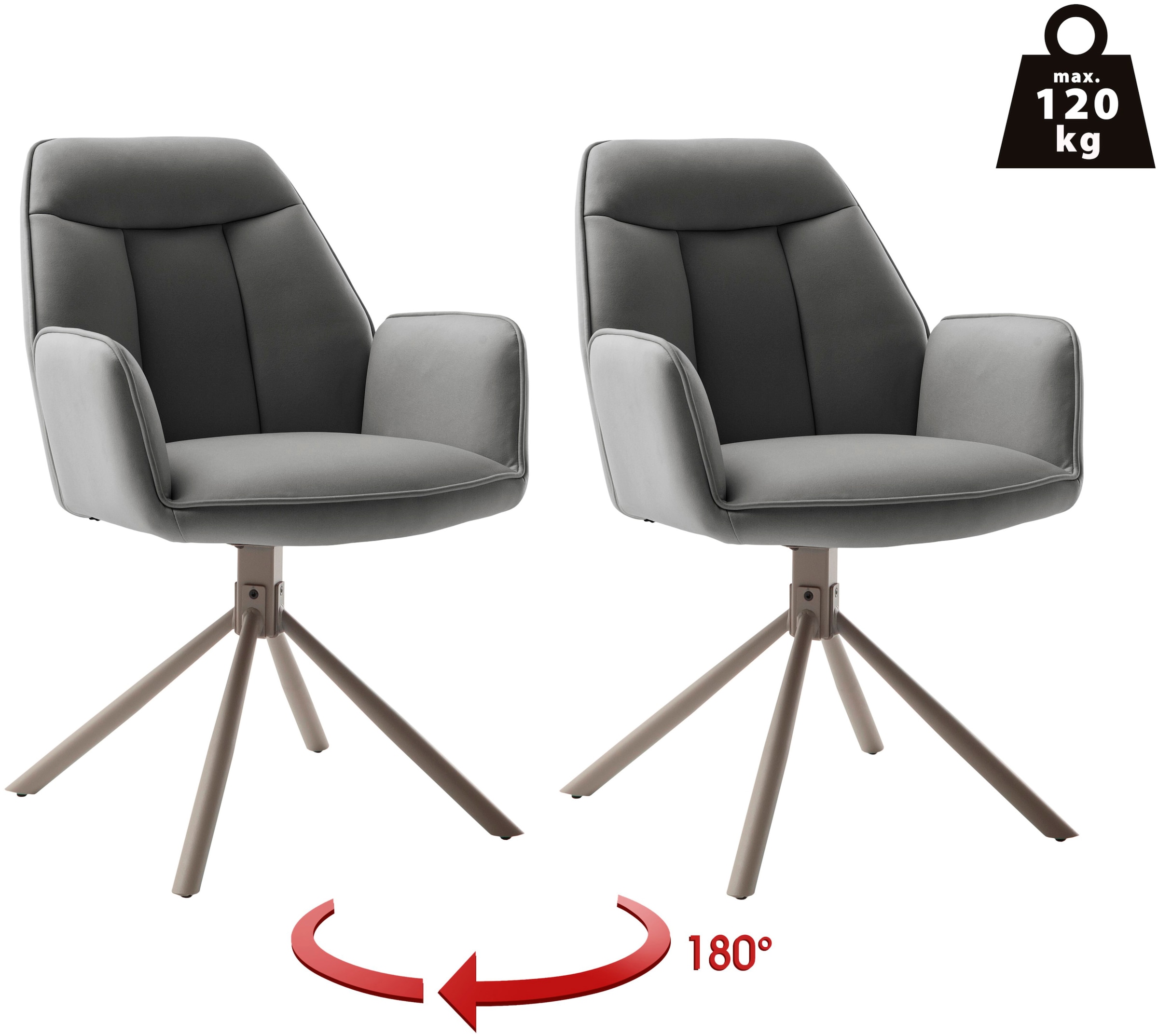 MCA furniture Armlehnstuhl "RAFAELA Esszimmerstuhl (2er Set) - Stuhl" () 18 günstig online kaufen