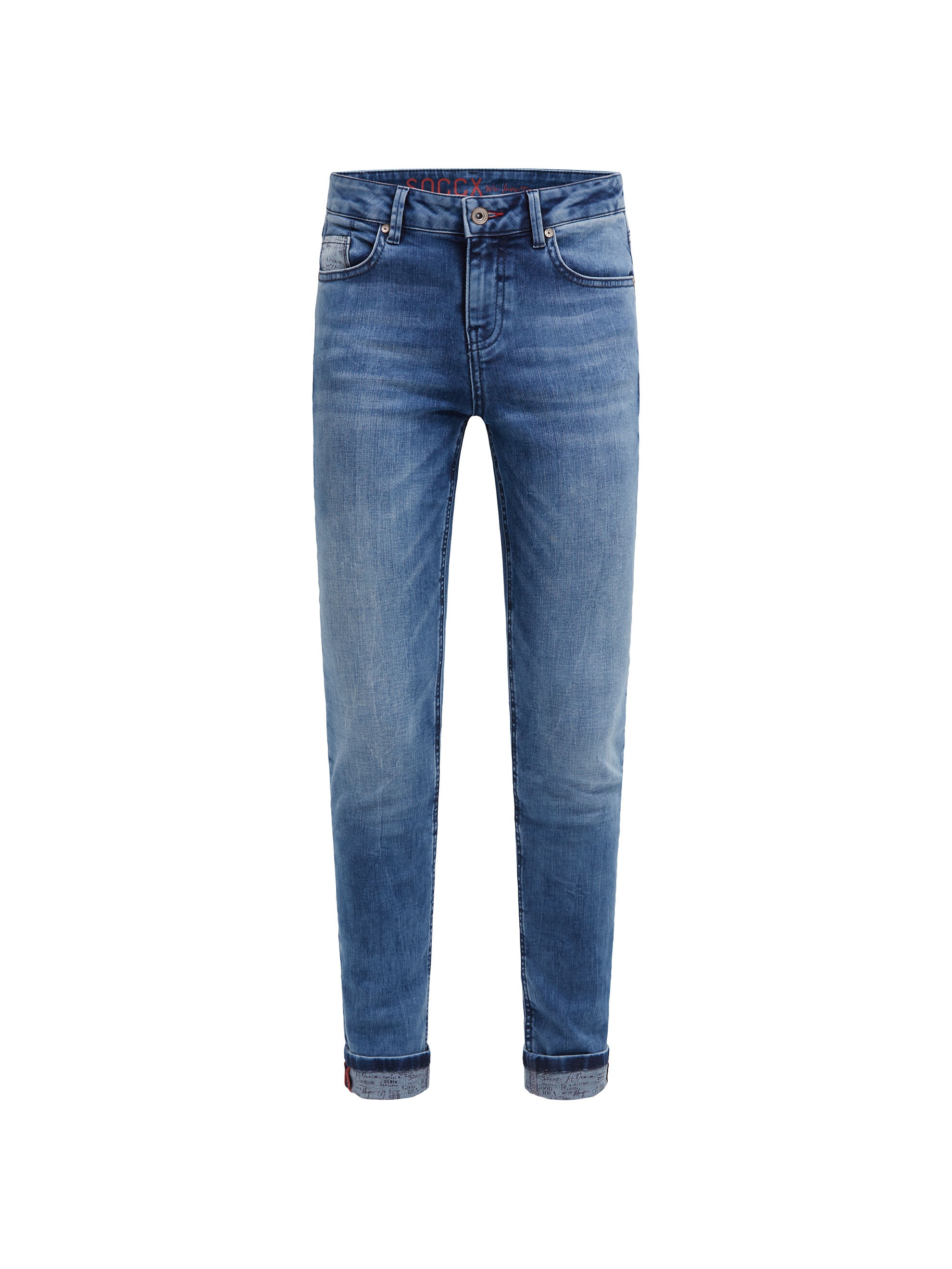 SOCCX Slim-fit-Jeans mit schmalem Bein