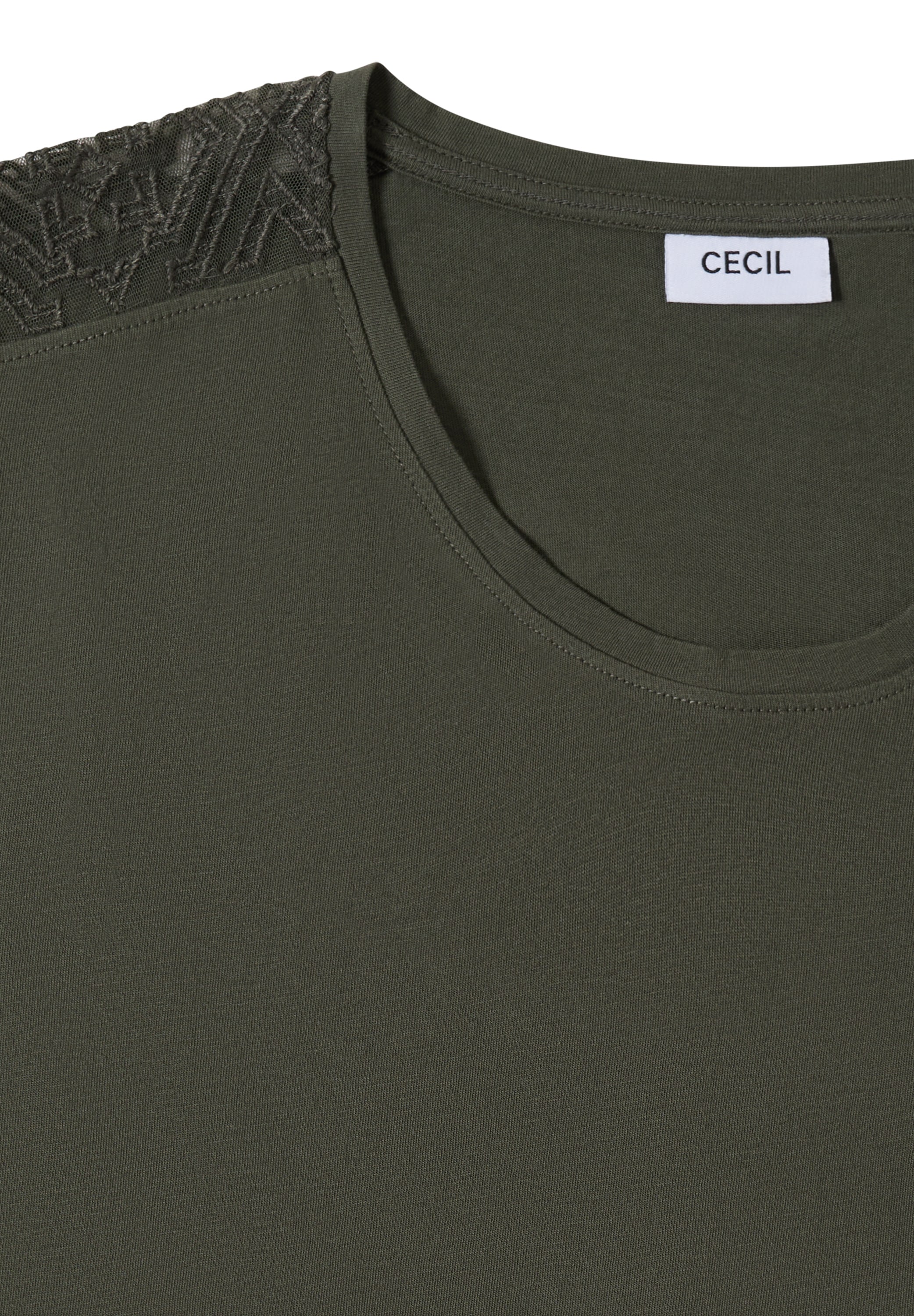 Cecil Spitzenshirt aus reiner Baumwolle