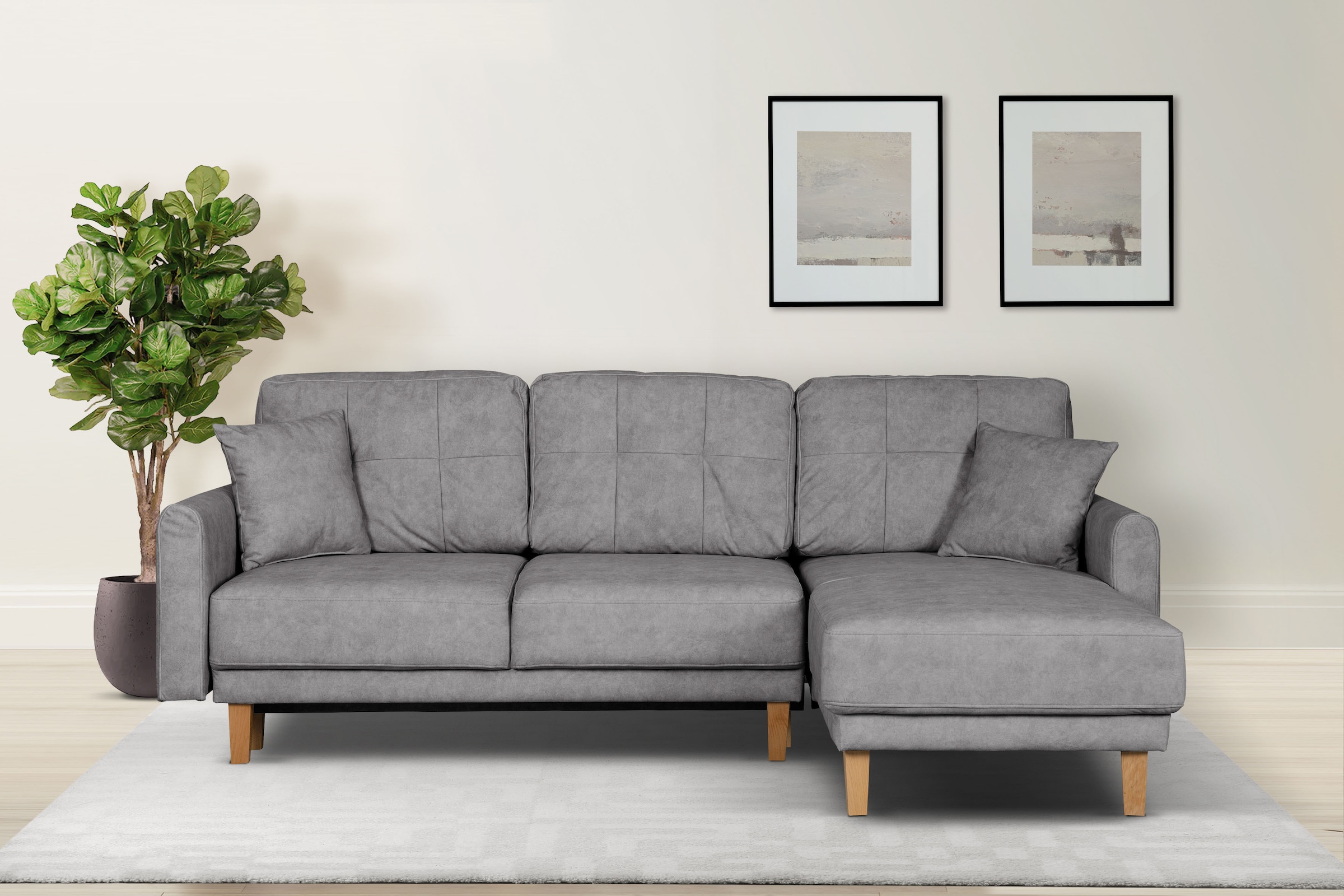 Home affaire Ecksofa "TRIPLO optionale Schlafsofa mit Bettkasten, Maße B/T/ günstig online kaufen