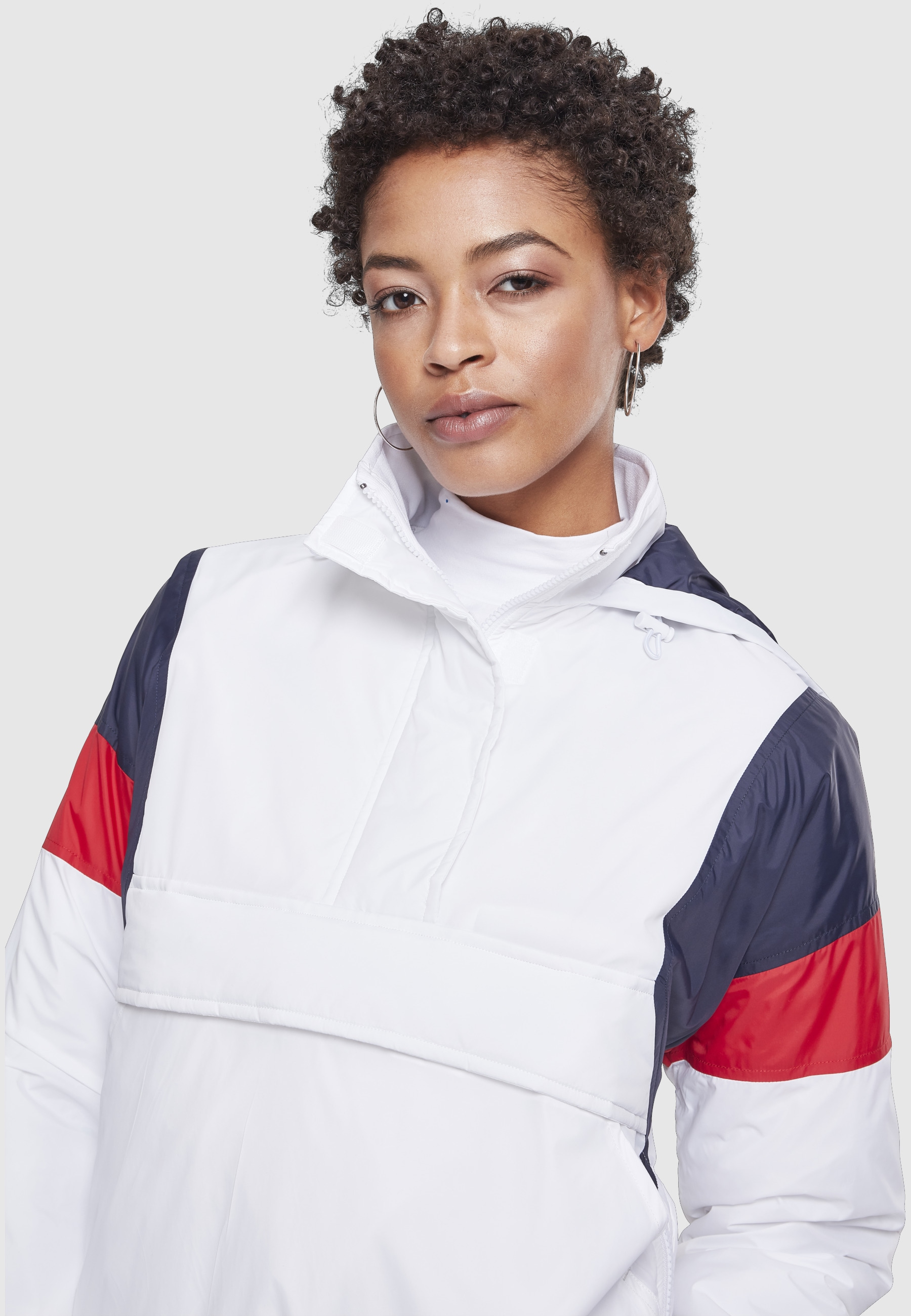 URBAN CLASSICS Langmantel »Urban Classics Damen Ladies 3-Tone Padded Pull Over Jacket«