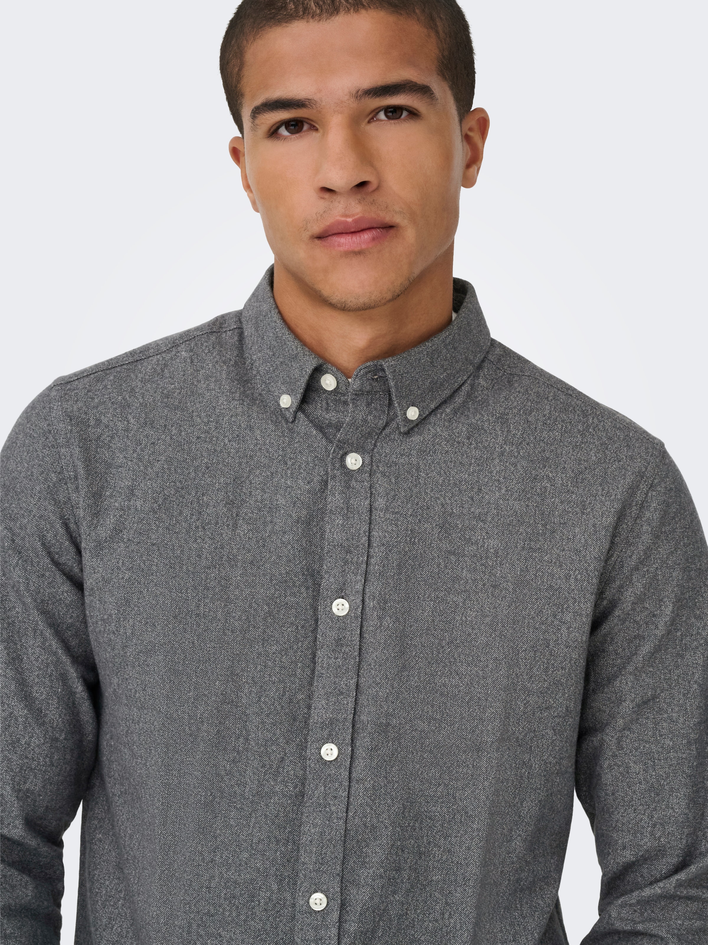 ONLY & SONS Langarmhemd »ONSNIKOLA LS MELANGE SHIRT OTL«
