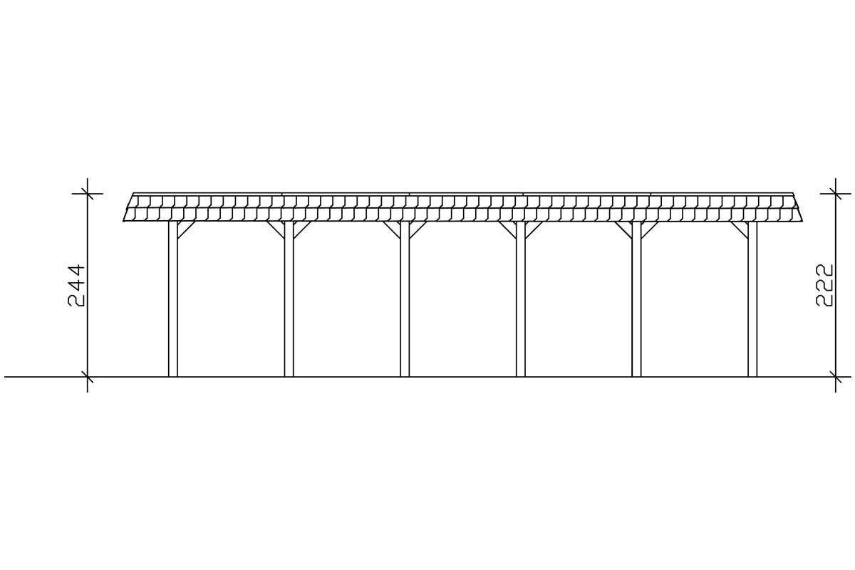 Skanholz Einzelcarport »Spreewald«, 342 cm, braun
