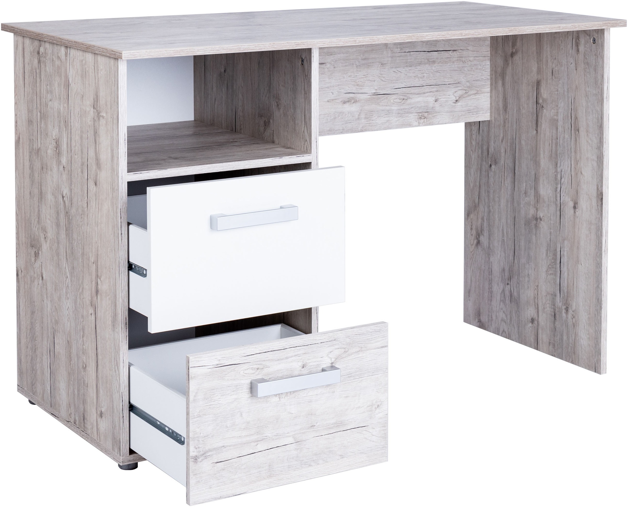 arthur berndt Jugendzimmer-Set »Jugendzimmer-Set »Bente« 3-teilig«, (3 tlg.), Eiche-Sand/Weiß Nachbildung