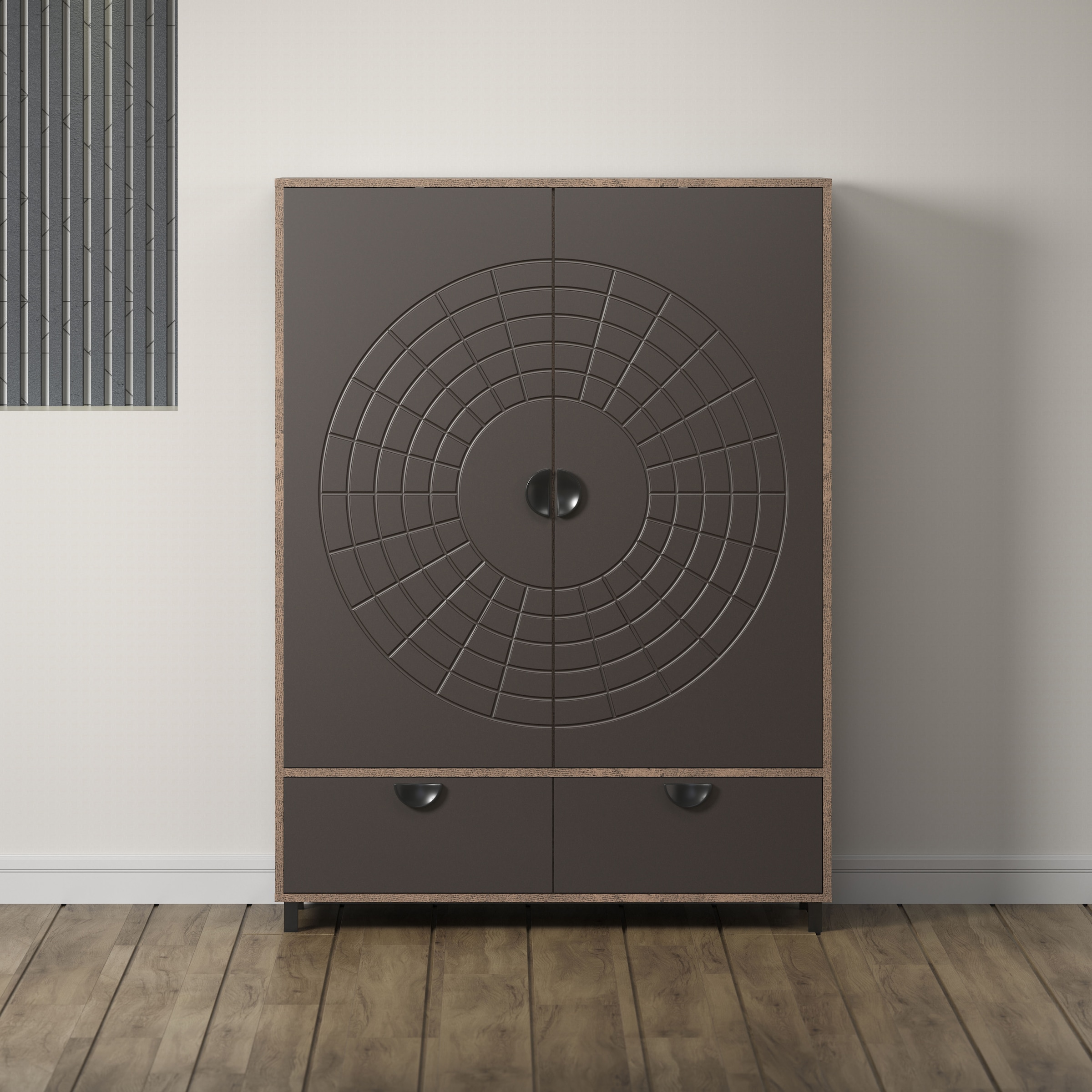 INOSIGN Highboard "Fusion" 1 Stk. tlg. Stauraumschrank mit besonderem Kreis günstig online kaufen