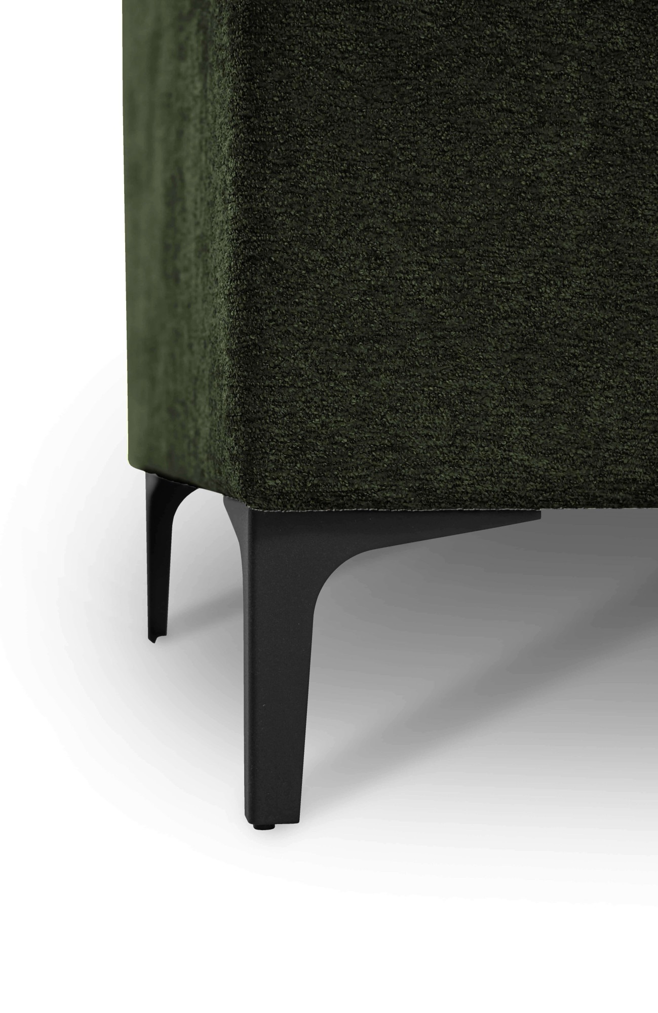 Places of Style Wohnlandschaft »XXL Sofa Oland, Struktur, Flachgewebe, Luxus-Microfaser, Boucle«, U-Form, 342 cm, Wellenunterfederung, Skandi-Design, Metallfüße