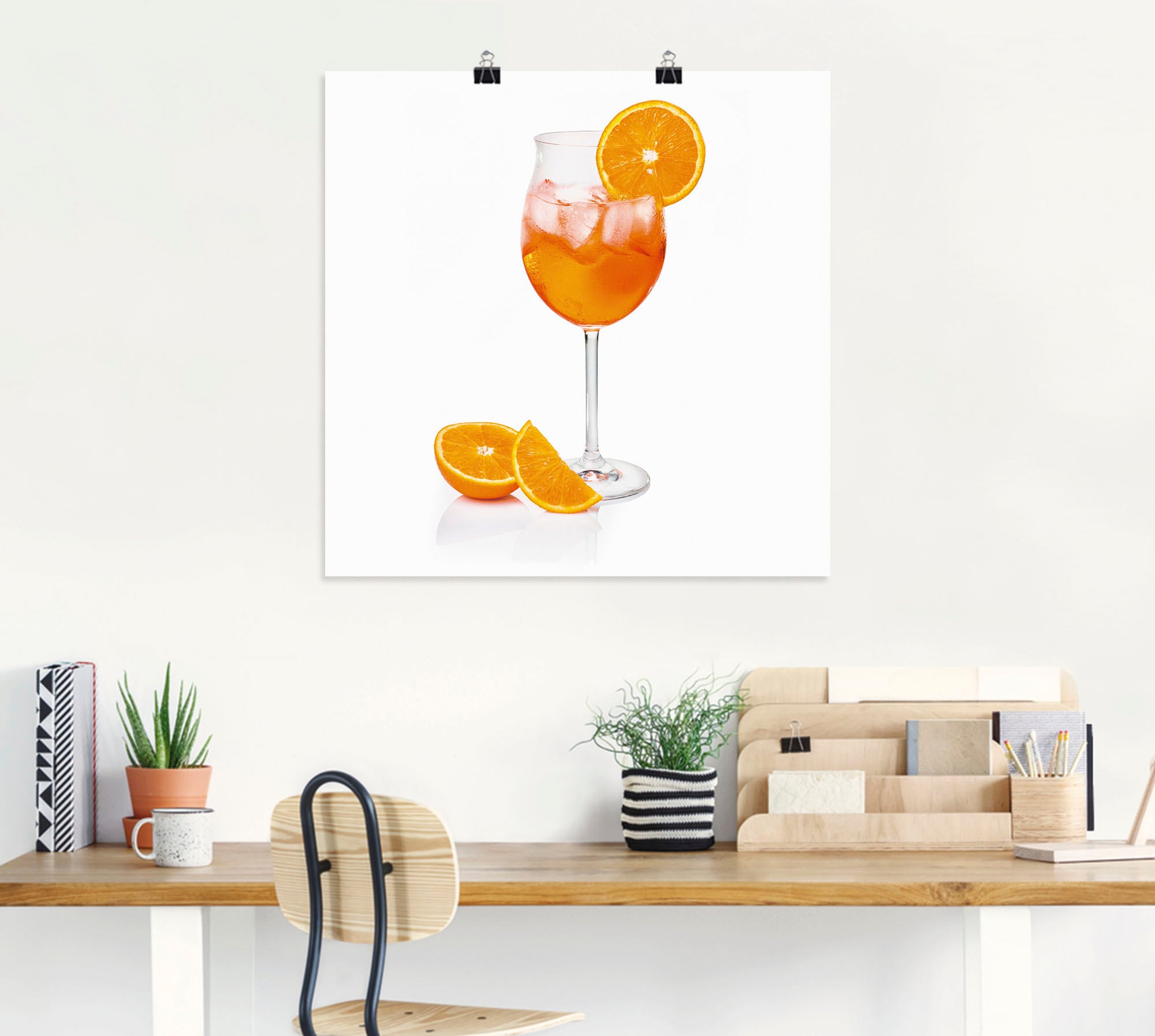 Artland Wandbild »Aperol Spritz mit einer Scheibe Orange«, Getränke, (1 St.), als Alubild, Outdoorbild, Leinwandbild, Poster, Wandaufkleber