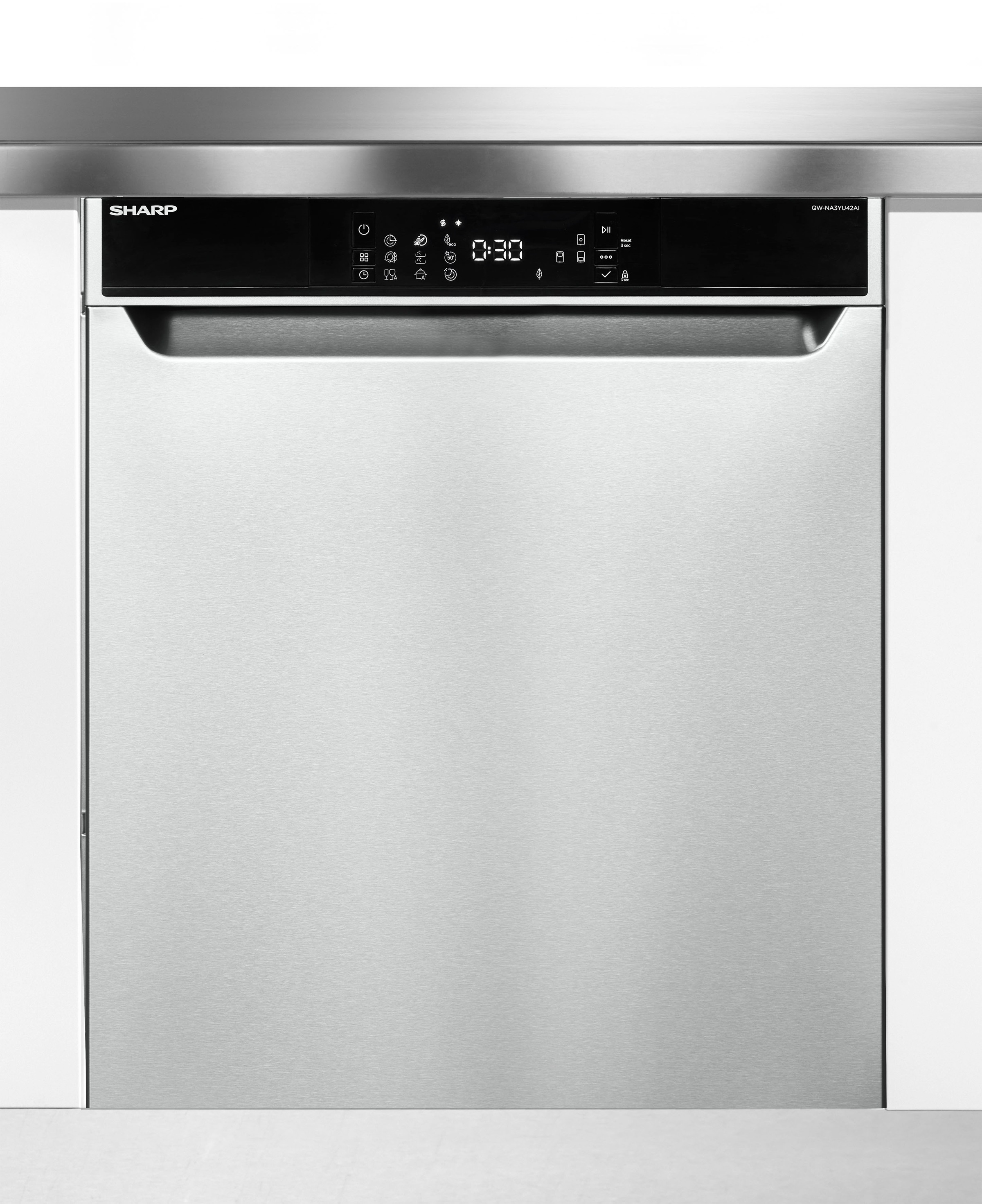 Sharp Unterbaugeschirrspüler "QW-NA3YU42AI-DE" 9,2 l 14 Maßgedecke günstig online kaufen
