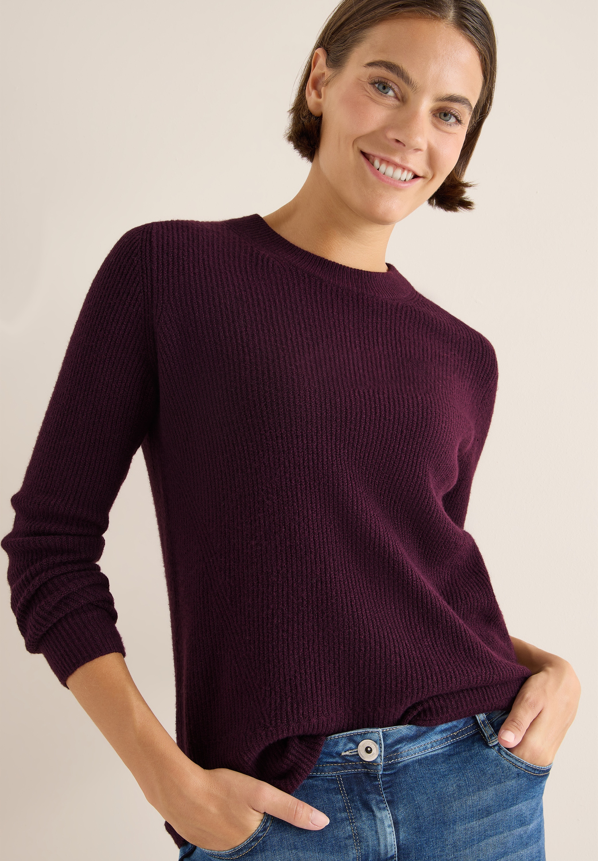 Cecil Strickpullover, mit Strukturdetails günstig online kaufen