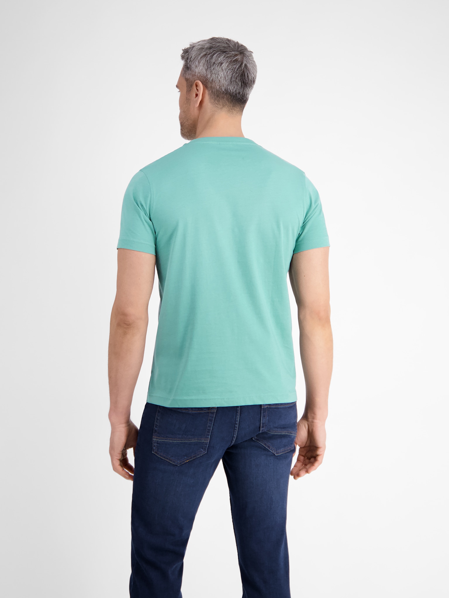 LERROS Rundhalsshirt, mit Logo Stickerei