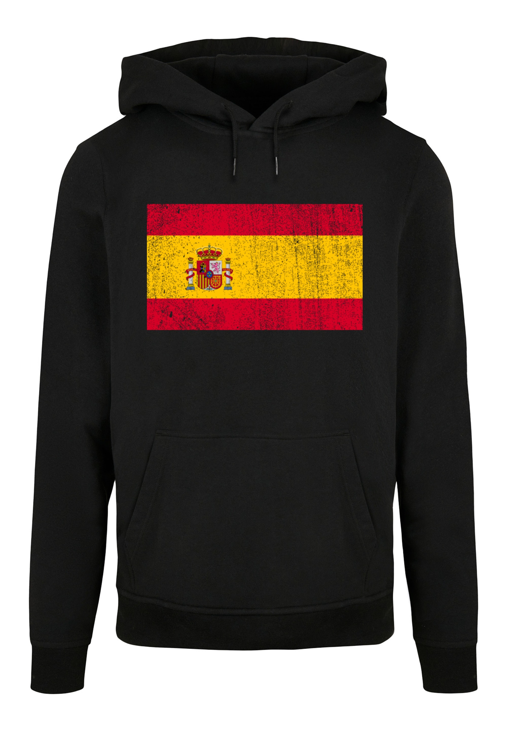 F4NT4STIC Kapuzenpullover »Spain Spanien Flagge distressed«, Print