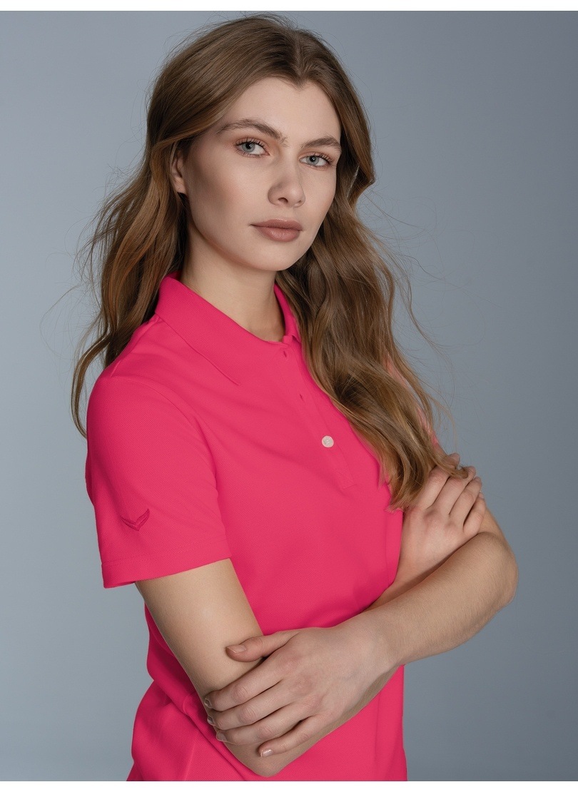 TRIGEMA Damen Poloshirt "TRIGEMA Poloshirt", orange, Basic, Gr. S, 100% Baumwolle, Shirts