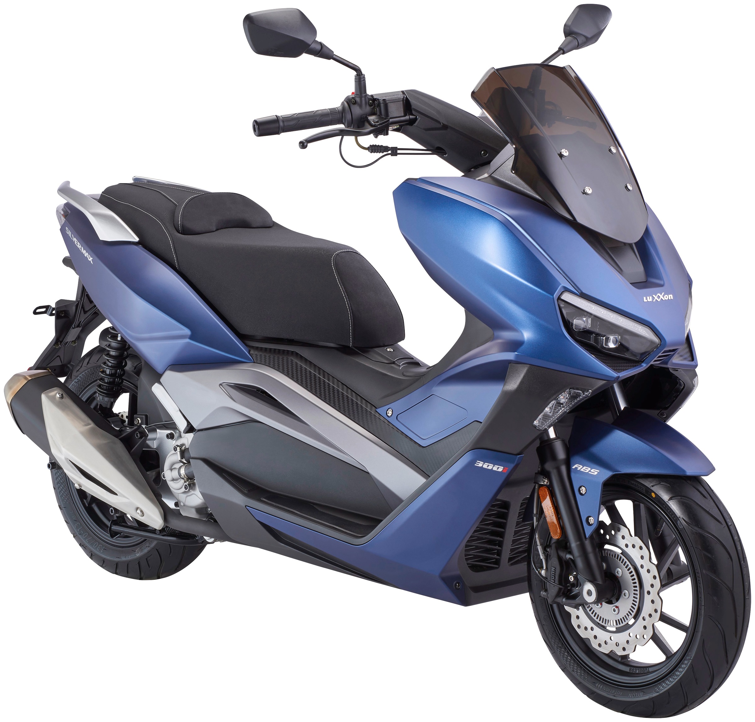 LUXXON Motorrad "Silvermax", 120 km/h, blau, Motorroller