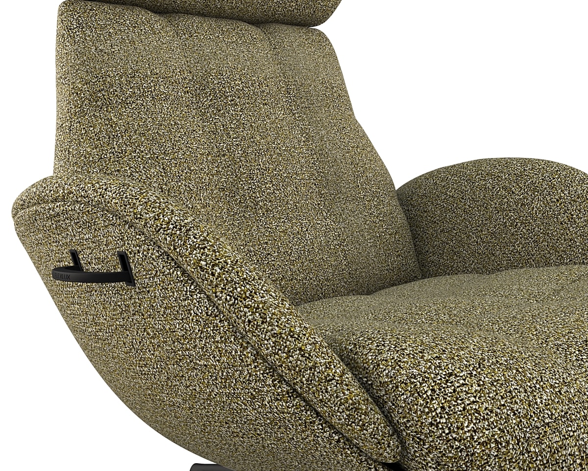 FLEXLUX Relaxsessel »Chester, Funktionssessel, Hoher Komfort, Scandi, Drehbar«, Premium Komfort, Rücken- und Kopfteilverstellung, Drehbar, Fuß Schwarz