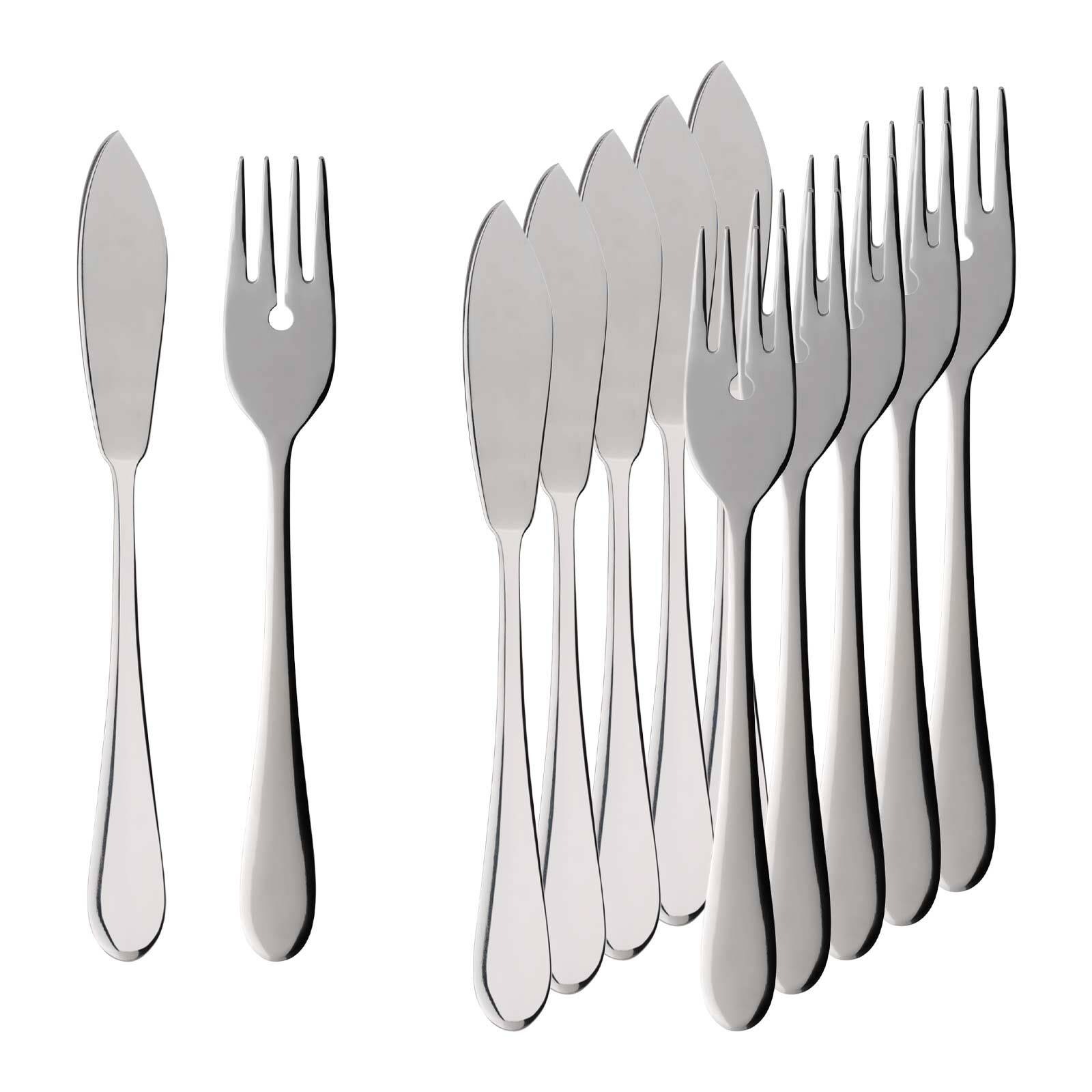 Villeroy & Boch Fischbesteck "Fischbesteck Oscar 60er Set silber" Spülmaschinenfest