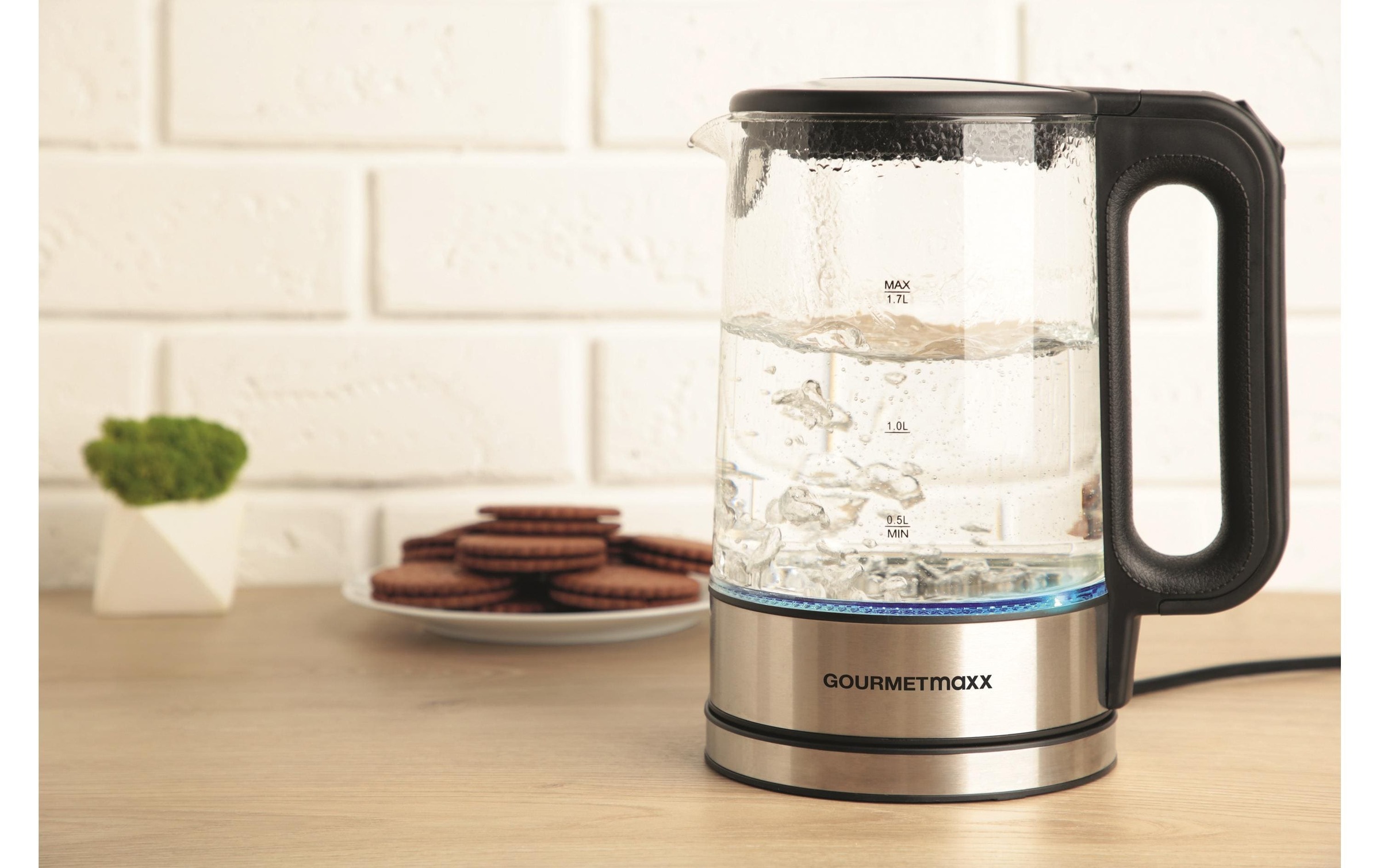 GOURMETmaxx Wasserkocher »45474 l, Silber/Transparent« 1,7 l 2200 W