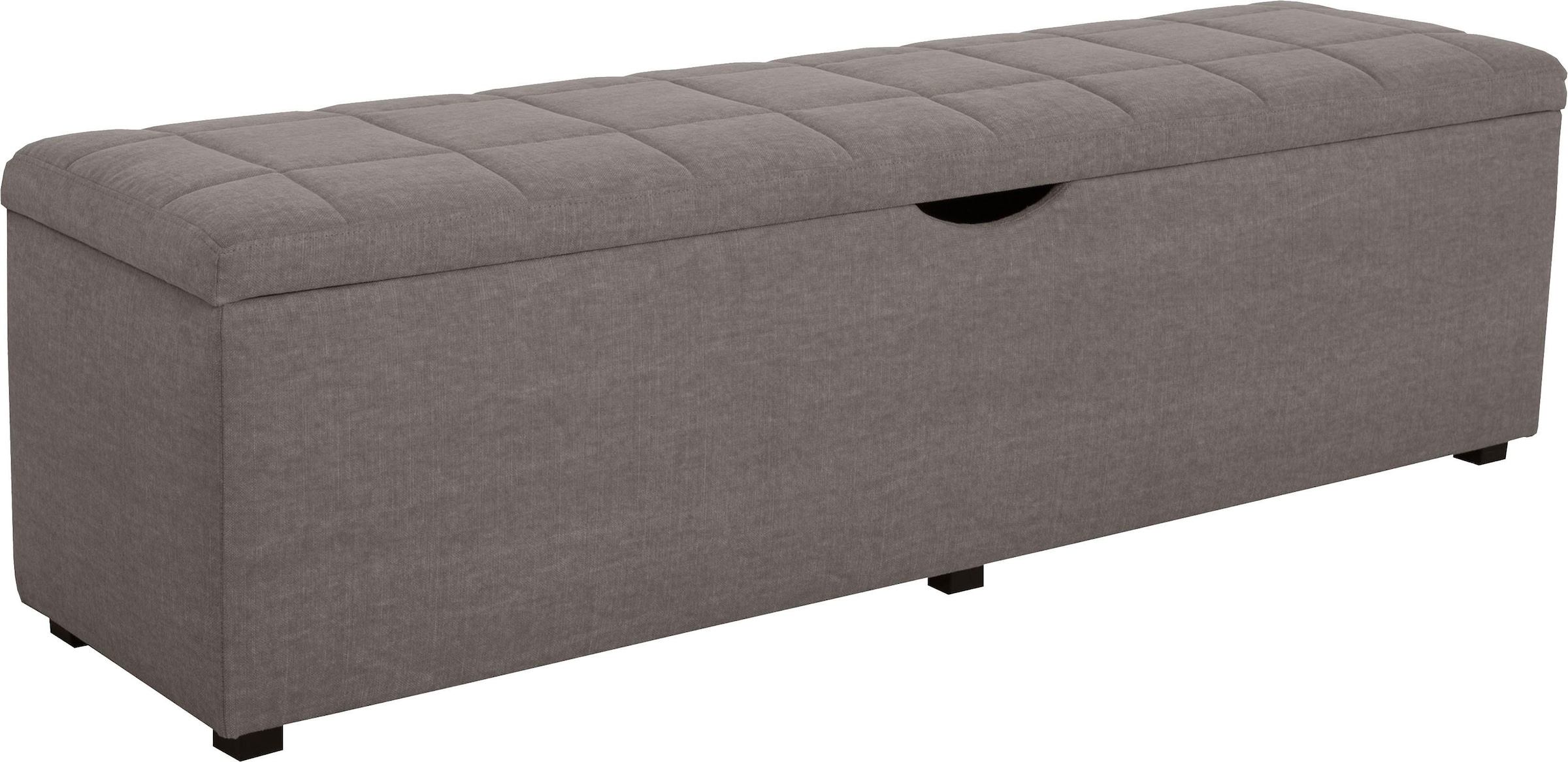 Hockerbank HOME AFFAIRE, B:160cm H:42cm T:40cm, braun, Struktur fein (100% Polyester) für Bett Classico, Piazza, Premium und Vega;Struktur (100%