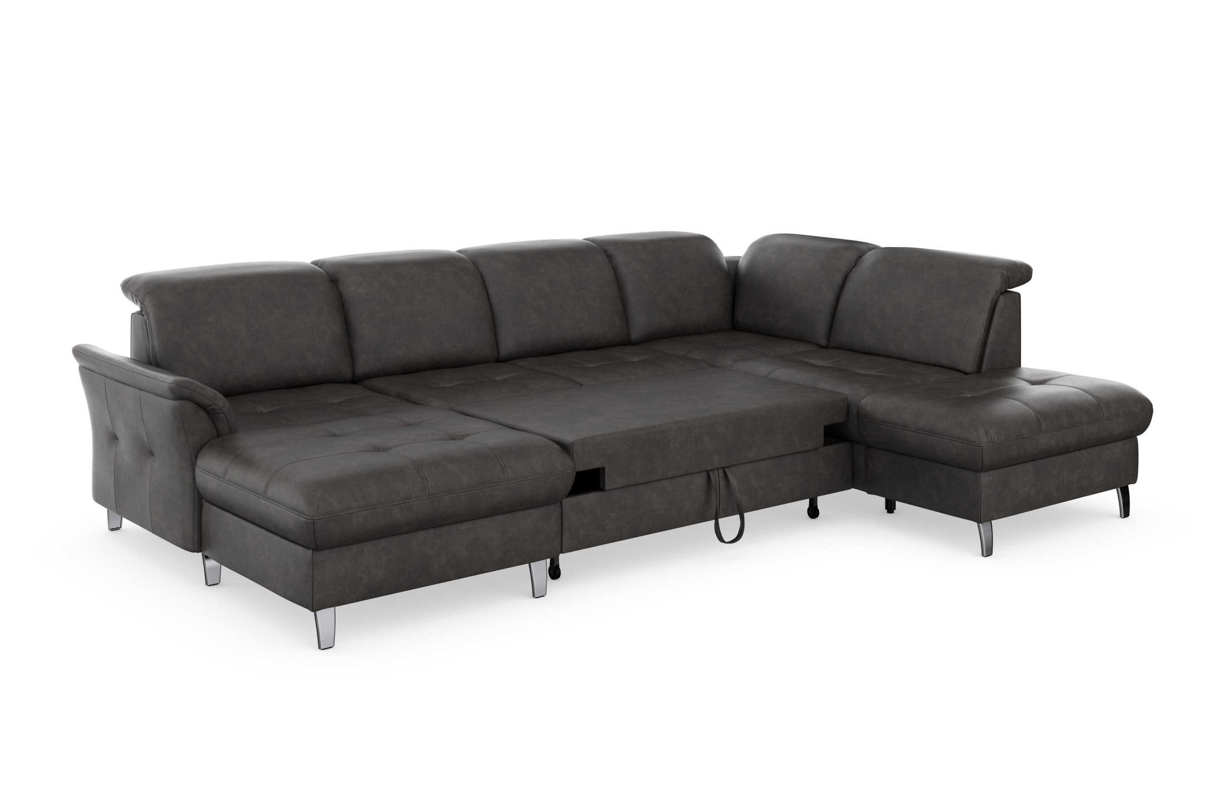 sit&more Wohnlandschaft »Maggiore U-Form«, wahlweise mit Kopfteilverstellung, Bettfunktion und Stauraum