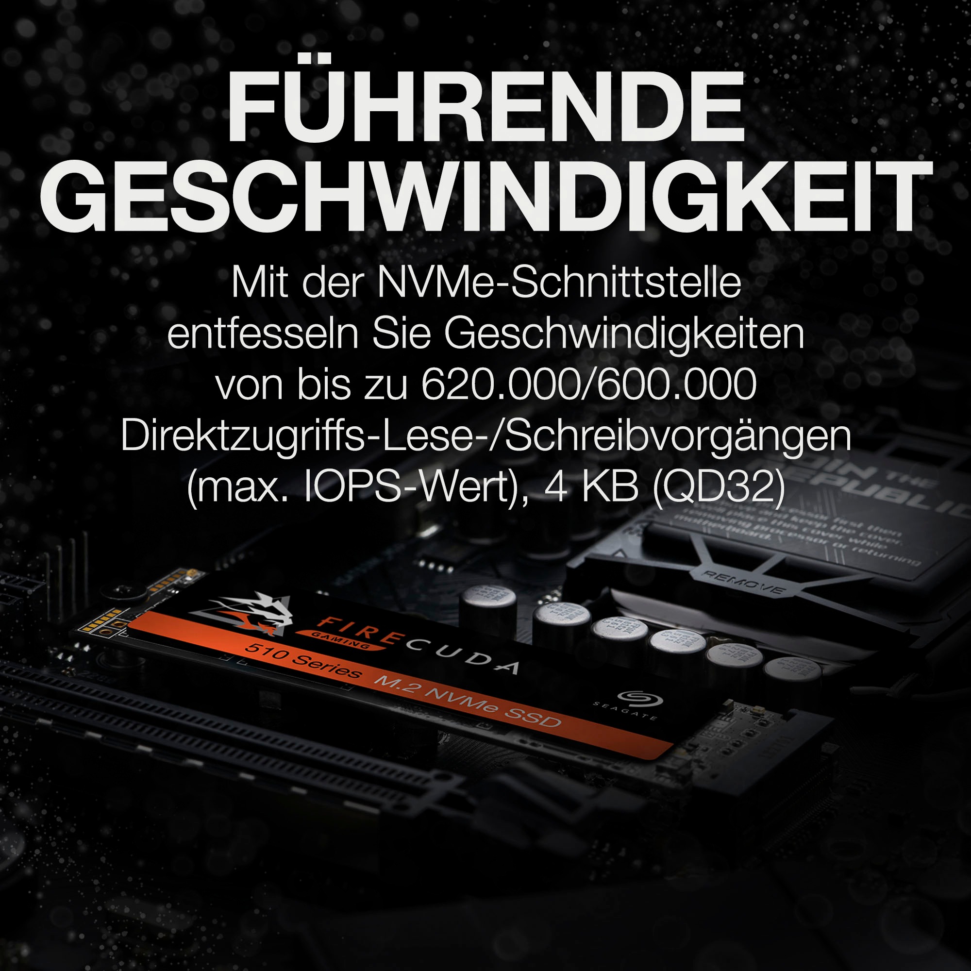 Seagate interne SSD »FireCuda 510«, Anschluss M.2 PCIe 3.0, Inklusive 3 Jahre Rescue Data Recovery Services