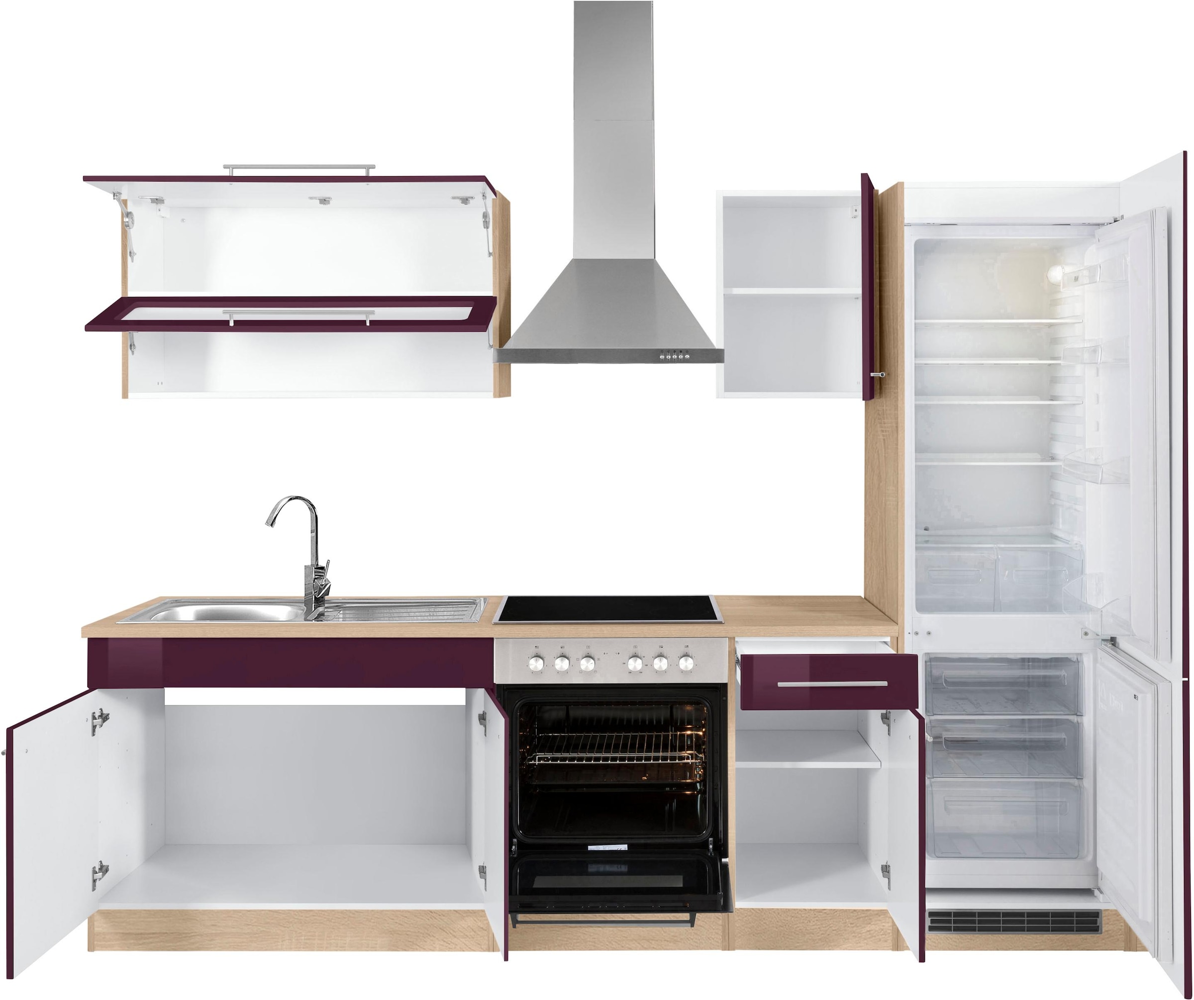 KOCHSTATION Küchenzeile »KS-Eton«, ohne E-Geräte, Breite 270 cm