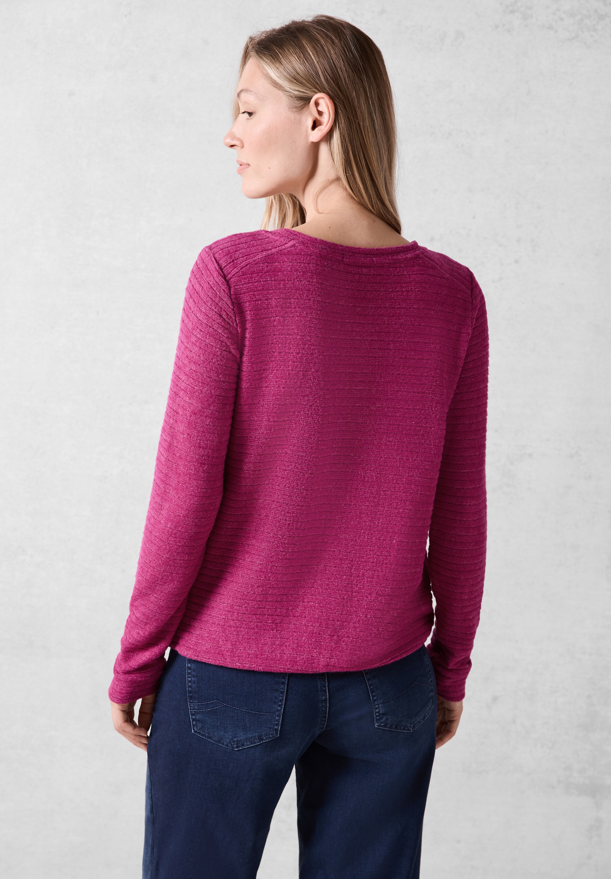 Cecil Langarmshirt, mit Materialmix