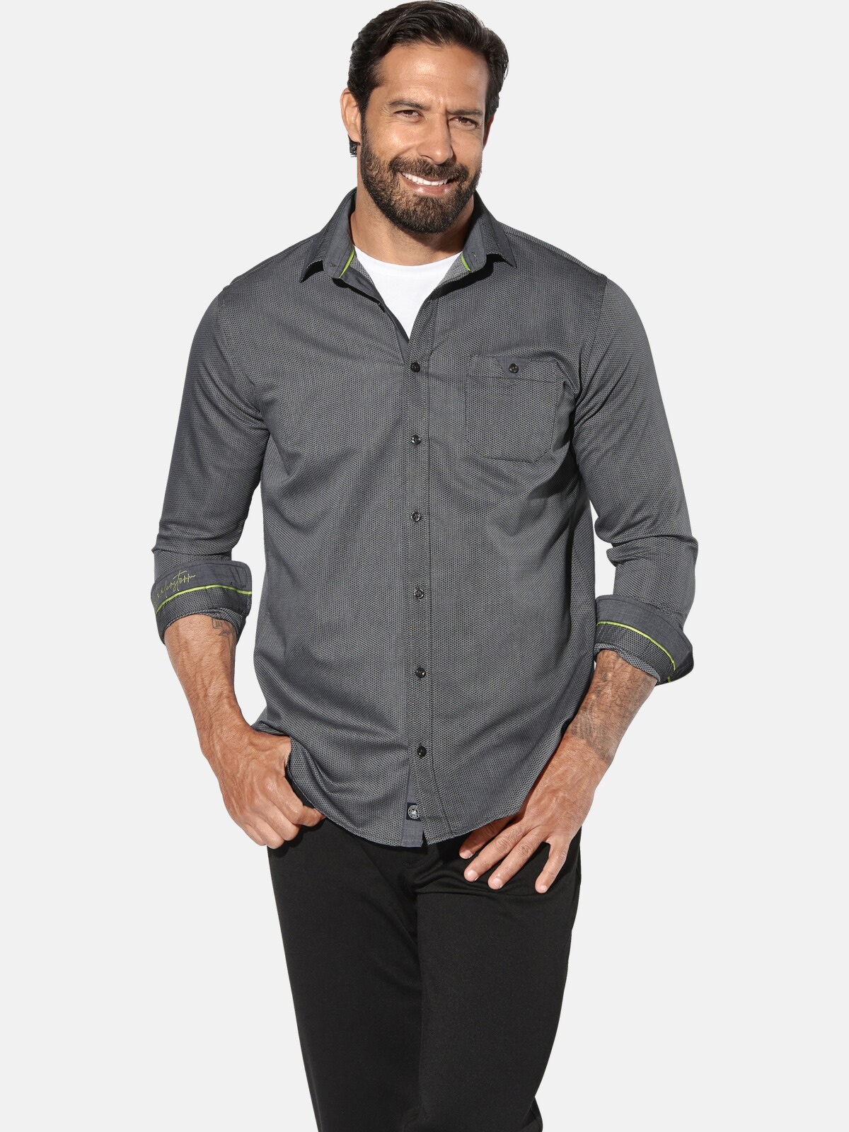 Jan Vanderstorm Langarmhemd "Doppelpack Hemd JORLAND" günstig online kaufen