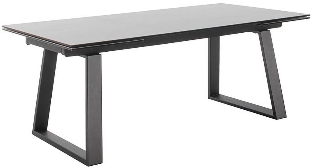 MCA furniture Esstisch »NARBONNE Kufentisch 200-300 cm«, (Einzelstück), Keramik,Metall,Stirnauszug,ausziehbar,Tischplatte 13 mm,10-12 Personen