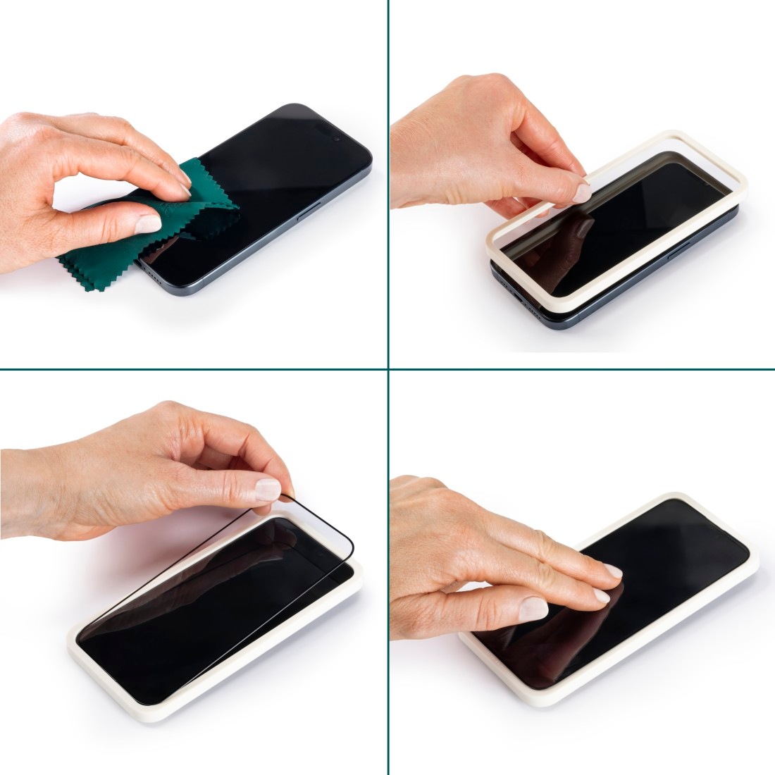 Hama Displayschutzglas »Displayschutzglas für iPhone 15 (Panzerglas, D3O, Montagehilfe)«, für iPhone 15