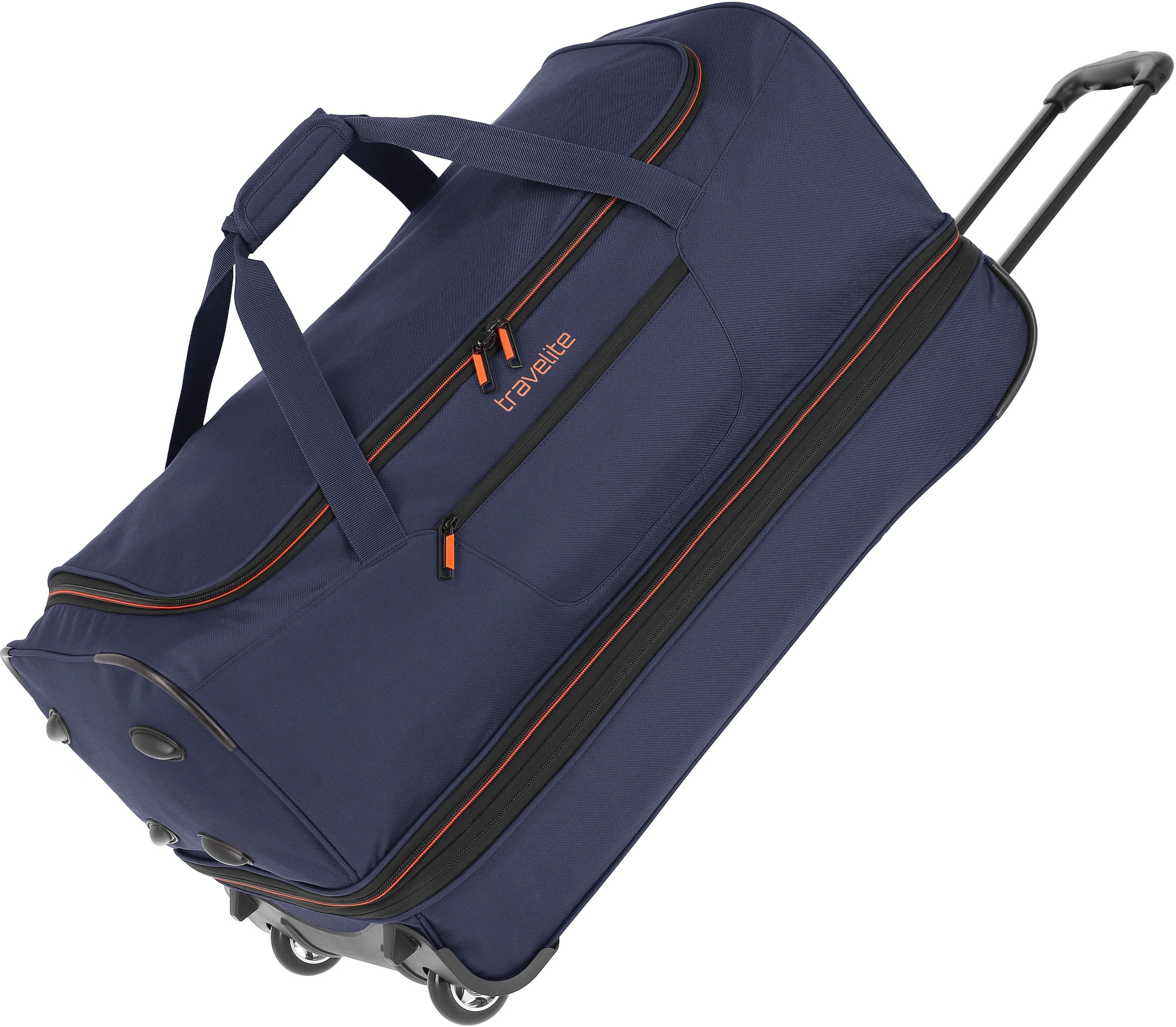 travelite Reisetasche "Basics, 70 cm", Duffle Bag Sporttasche mit Trolleyfunktion und Volumenerweiterung