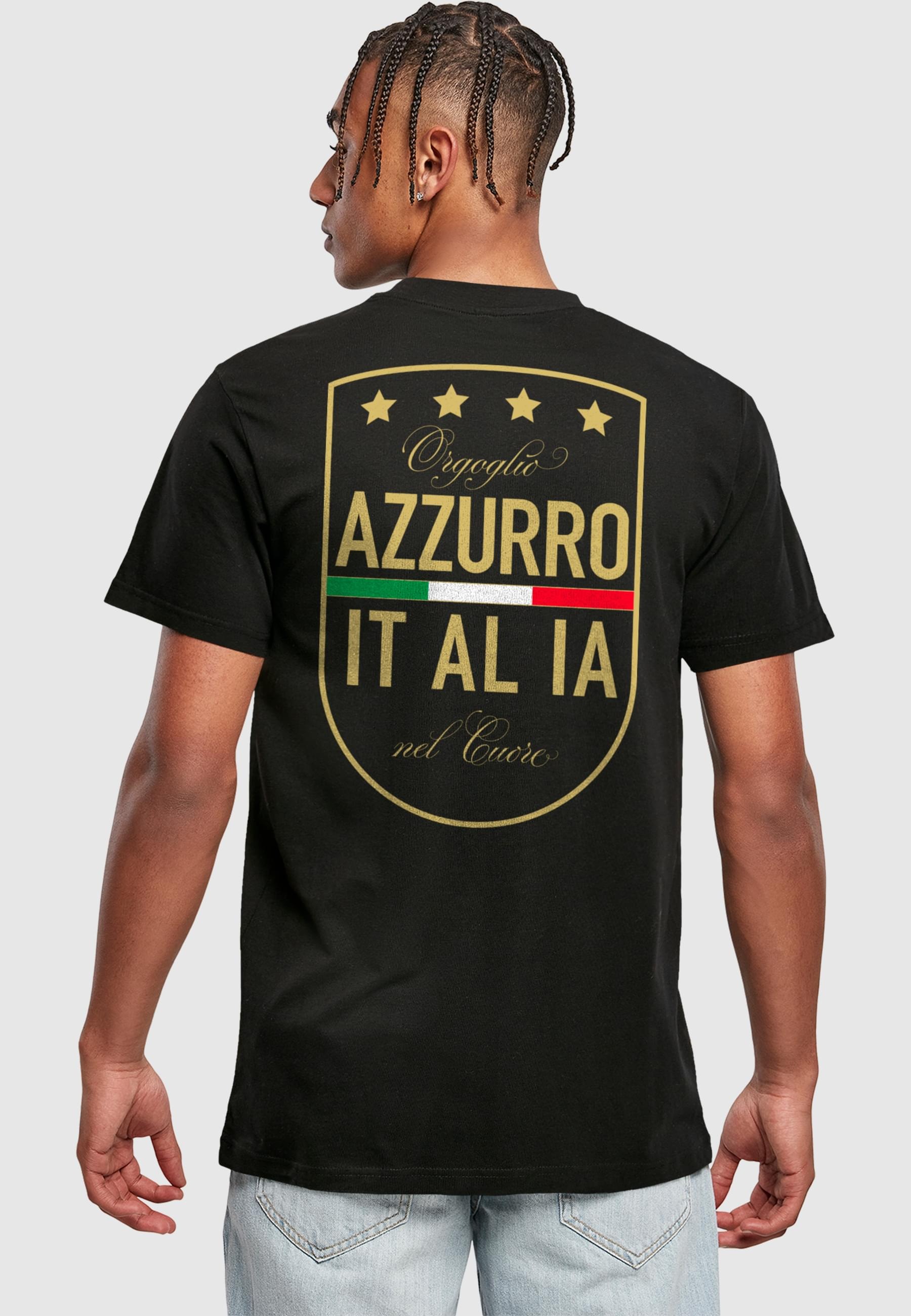 MisterTee T-Shirt »MisterTee Azurro Italia Crest Tee«, (1 tlg.)