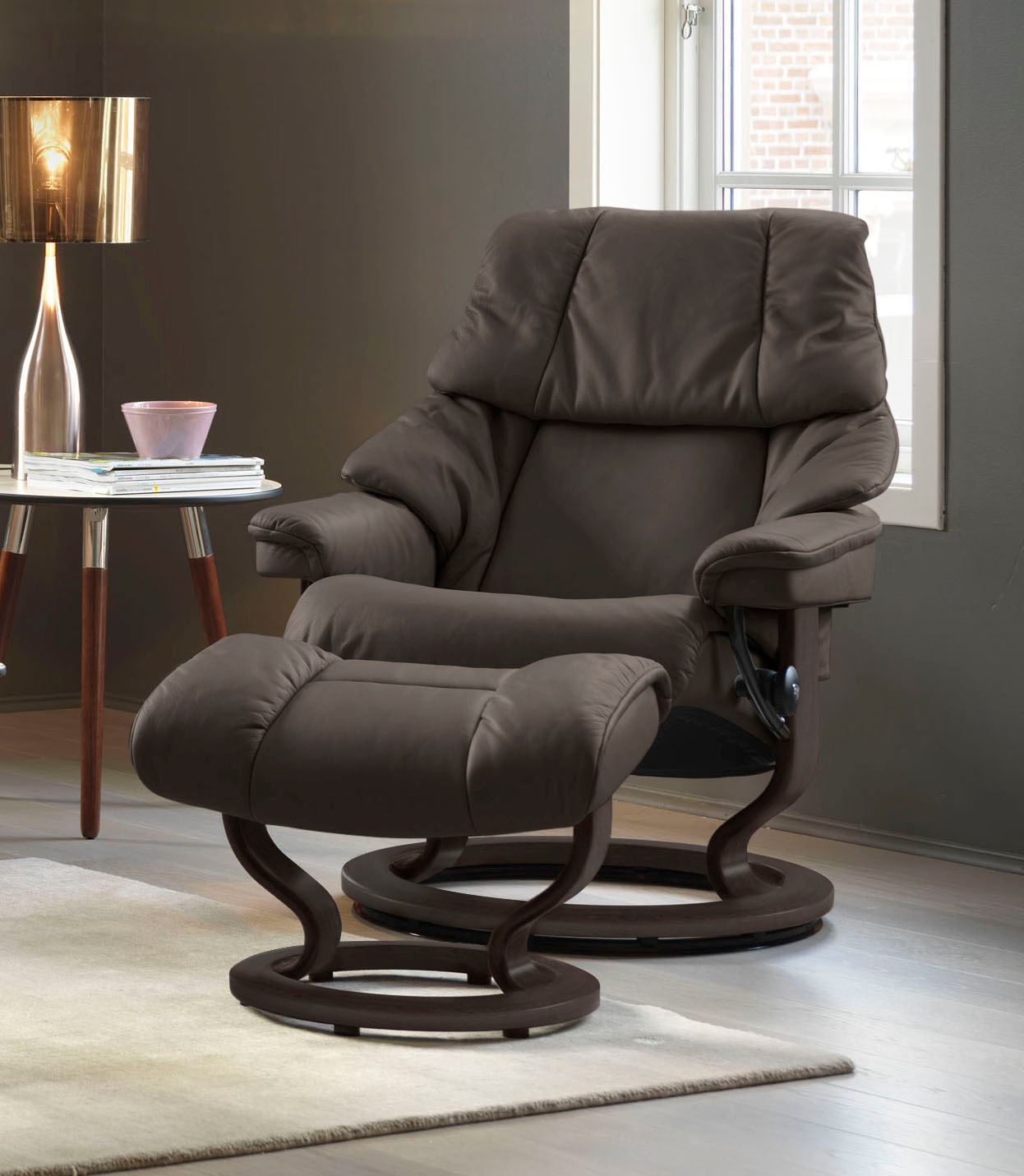 Stressless® Relaxsessel-Set »Reno«, Classic Größe mit kaufen Gestell Base, M S, & L, Hocker, mit | BAUR Wenge