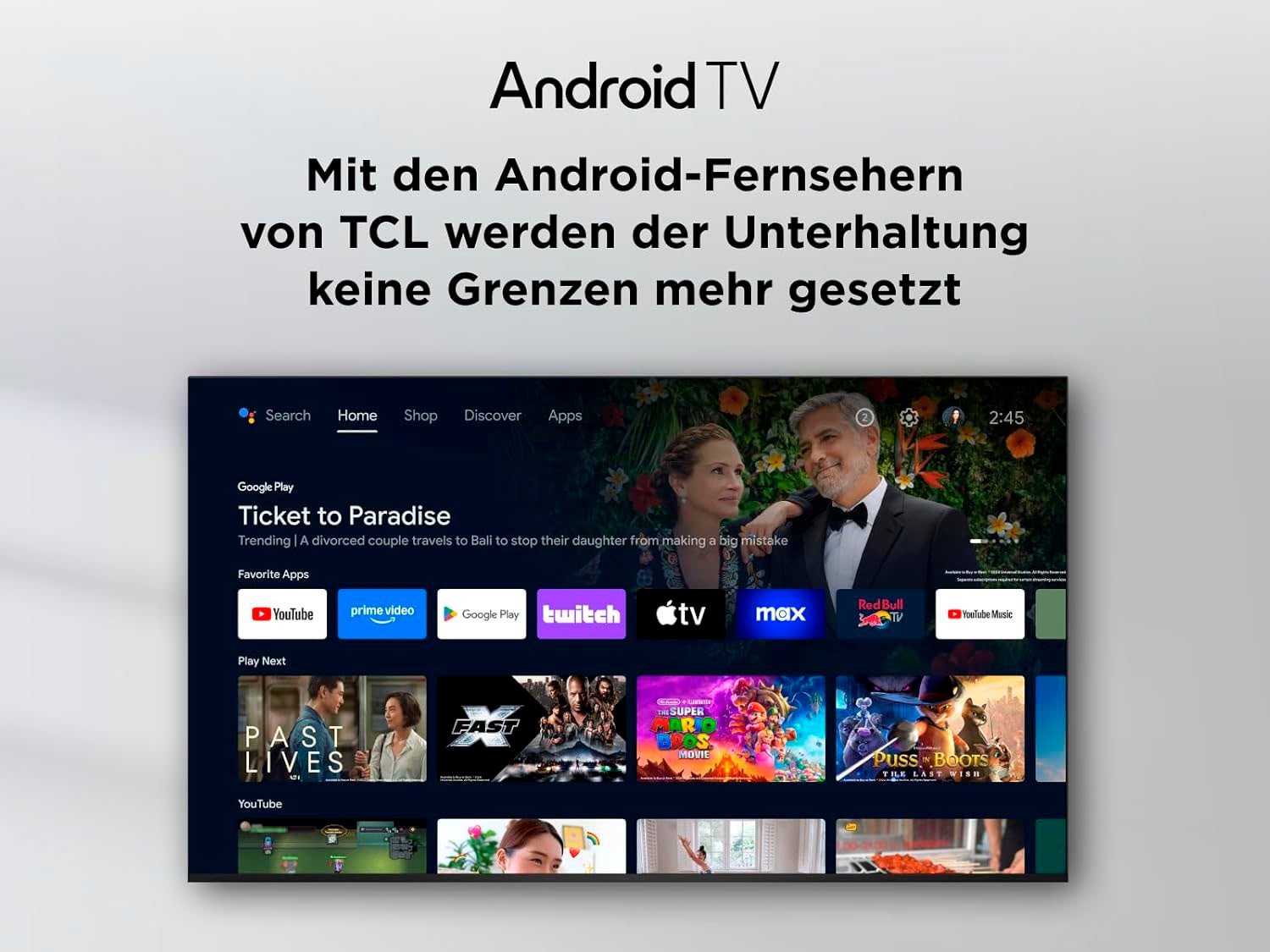TCL QLED-Fernseher »40V5CX1«, Full HD, Smart-TV-Android TV, Android TV, Dolby Audio, Full-HD, Slim, Bluetooth, 40 Zoll / 102 cm