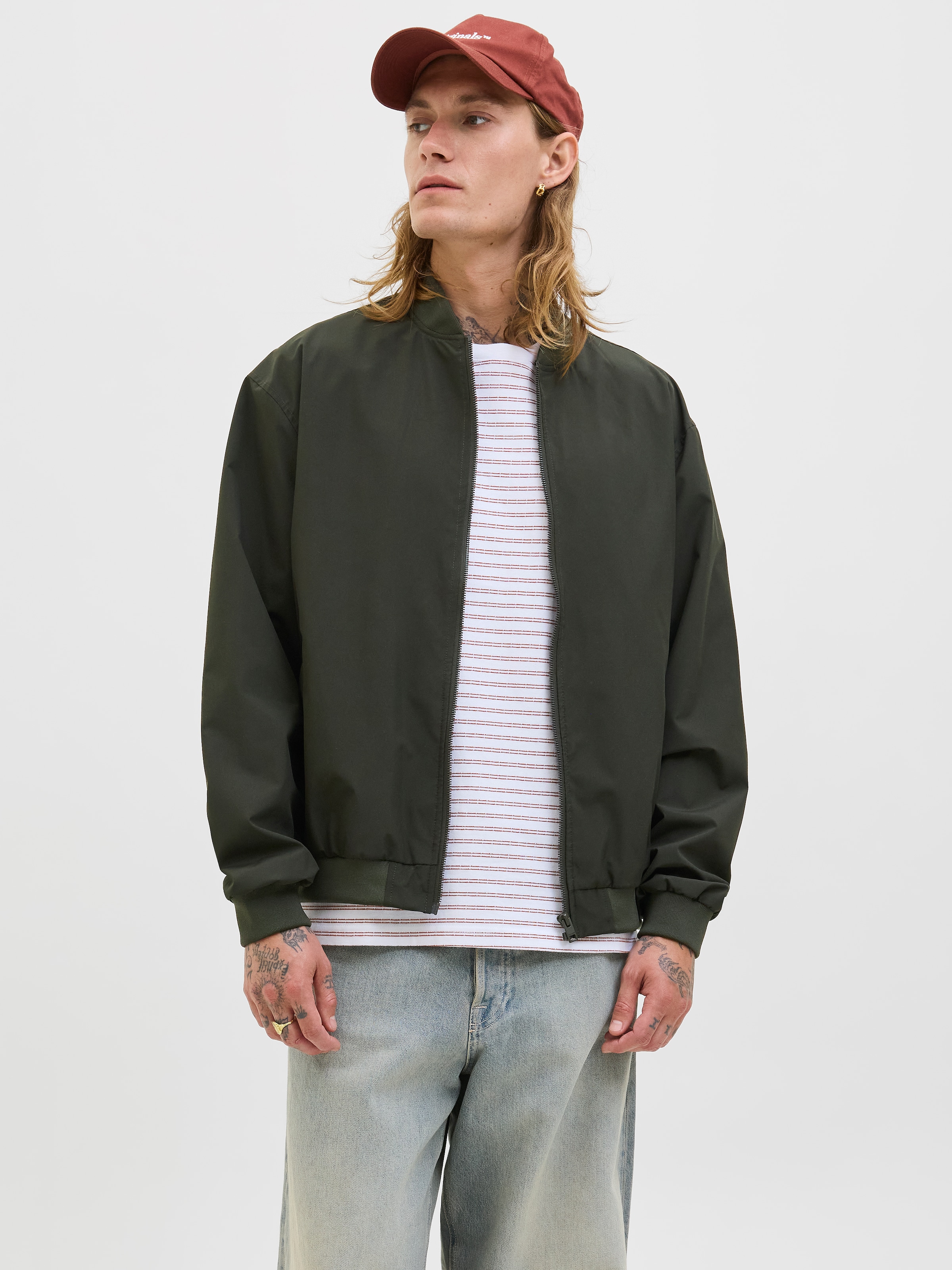 Jack & Jones Bomberjacke "JJECHARGE BOMBER JACKET NOOS", ohne Kapuze, mit R günstig online kaufen
