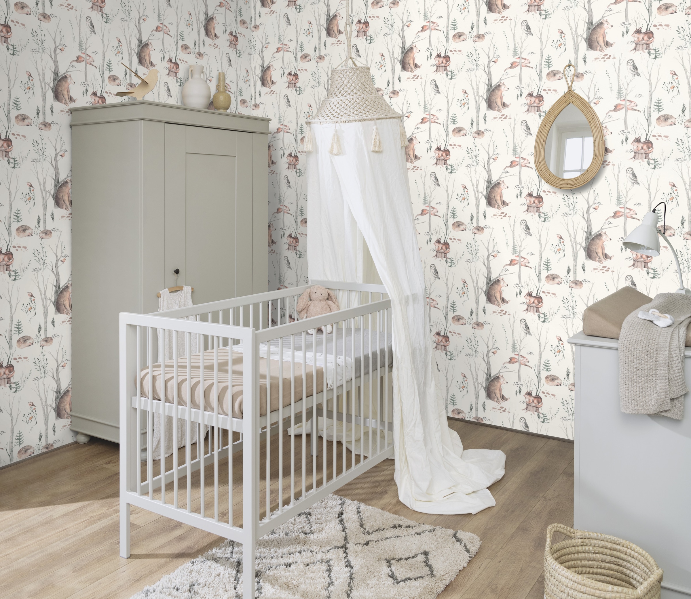 Rasch Kindertapete uni glatt