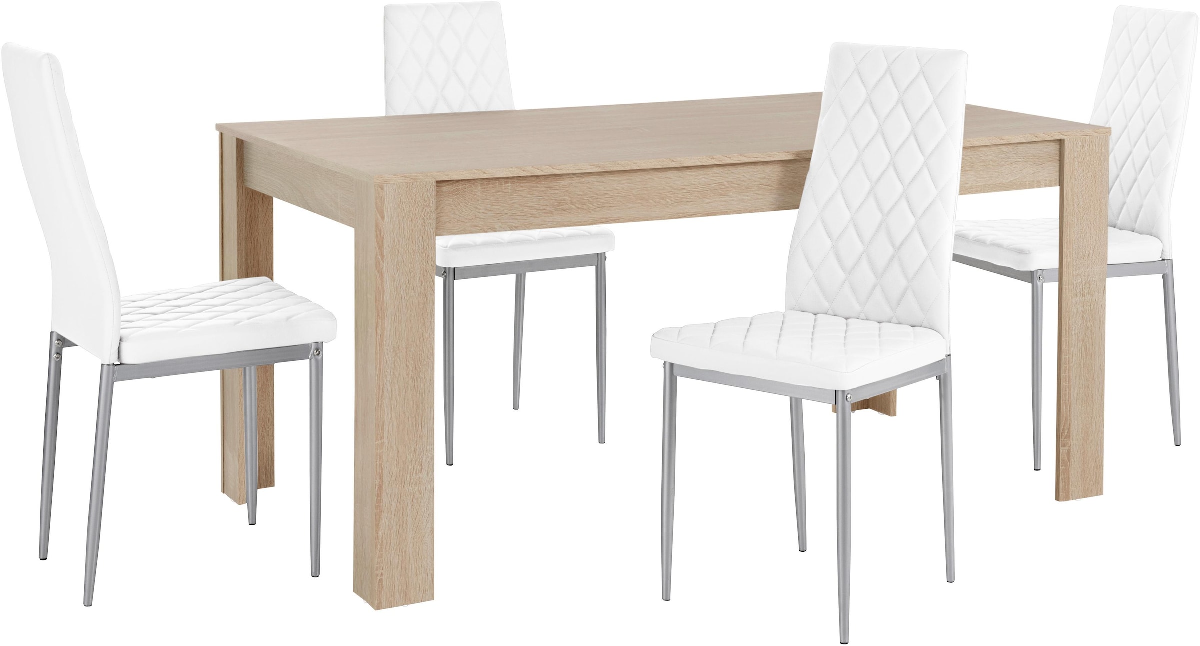 INOSIGN Essgruppe »Lynn160/Brooke«, (Set, 5 tlg.), Tisch mit 4 Stühlen