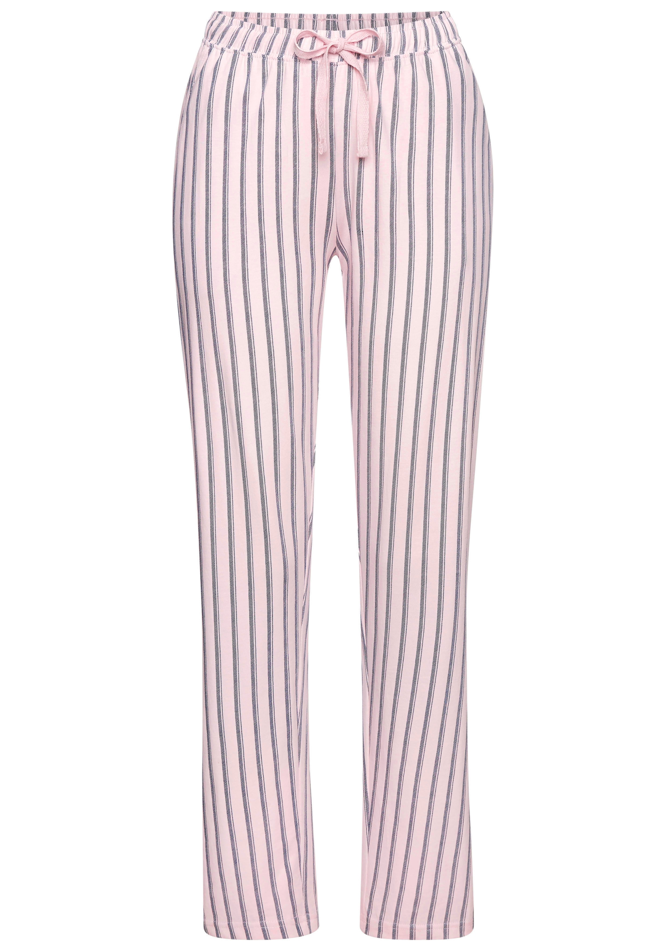 Vivance Dreams Pyjamahose, (Packung, 2 tlg.), Mit Streifen und Karos