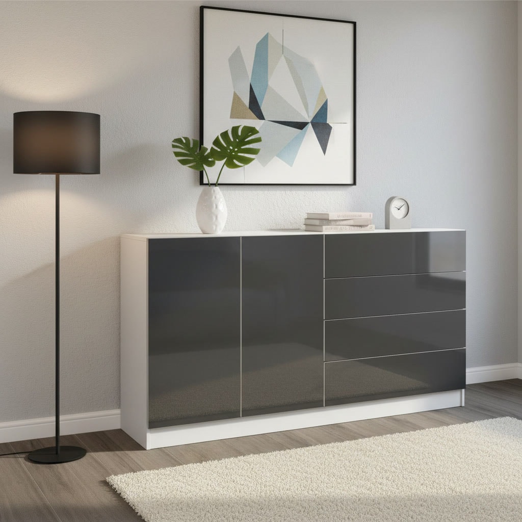 borchardt Möbel Kommode "Vaasa, Breite 152cm, Höhe 79cm, grifflos"