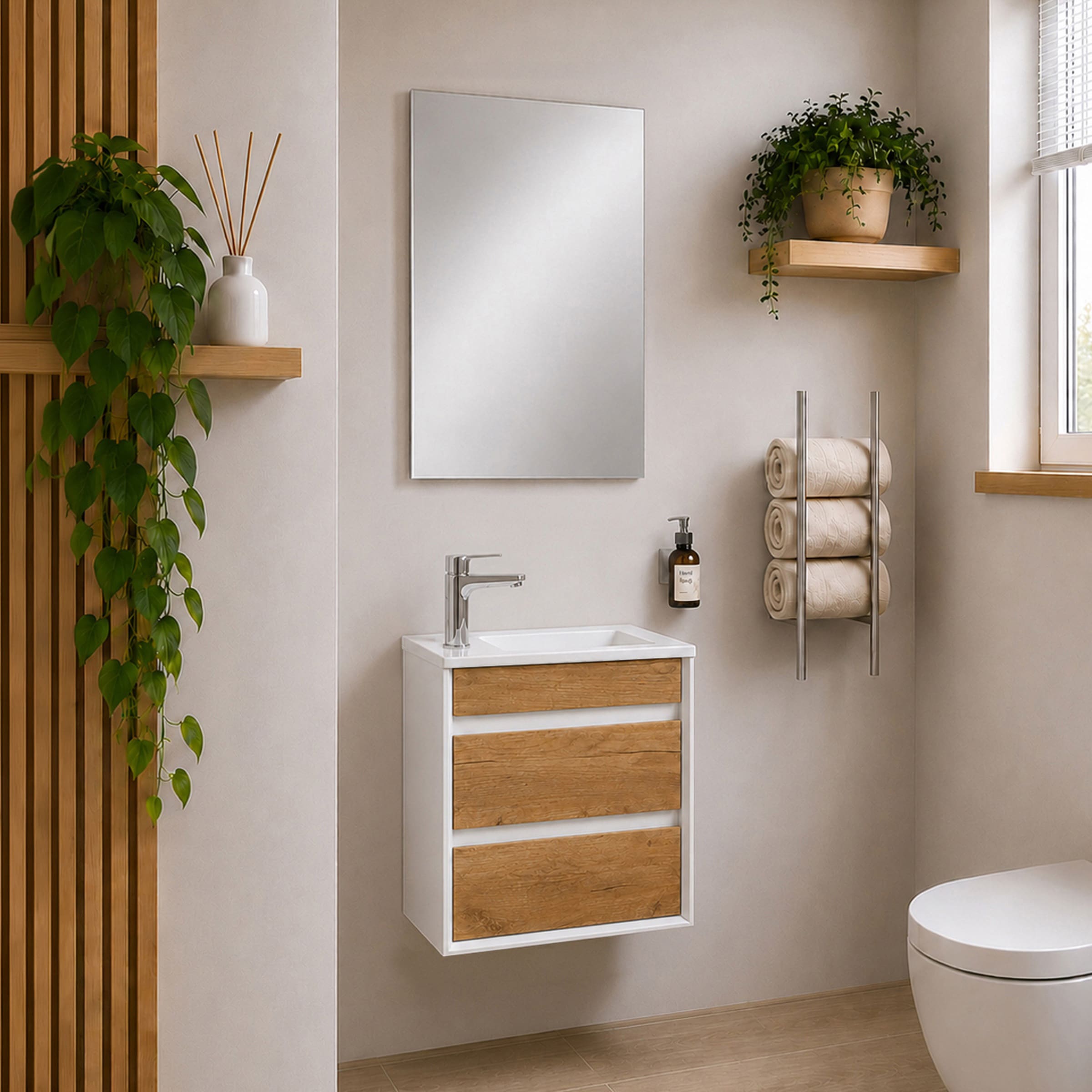 VCM Waschtisch »3tlg Gäste WC Waschplatz Waschtisch Exila Spiegel« 3 Stk. tlg.