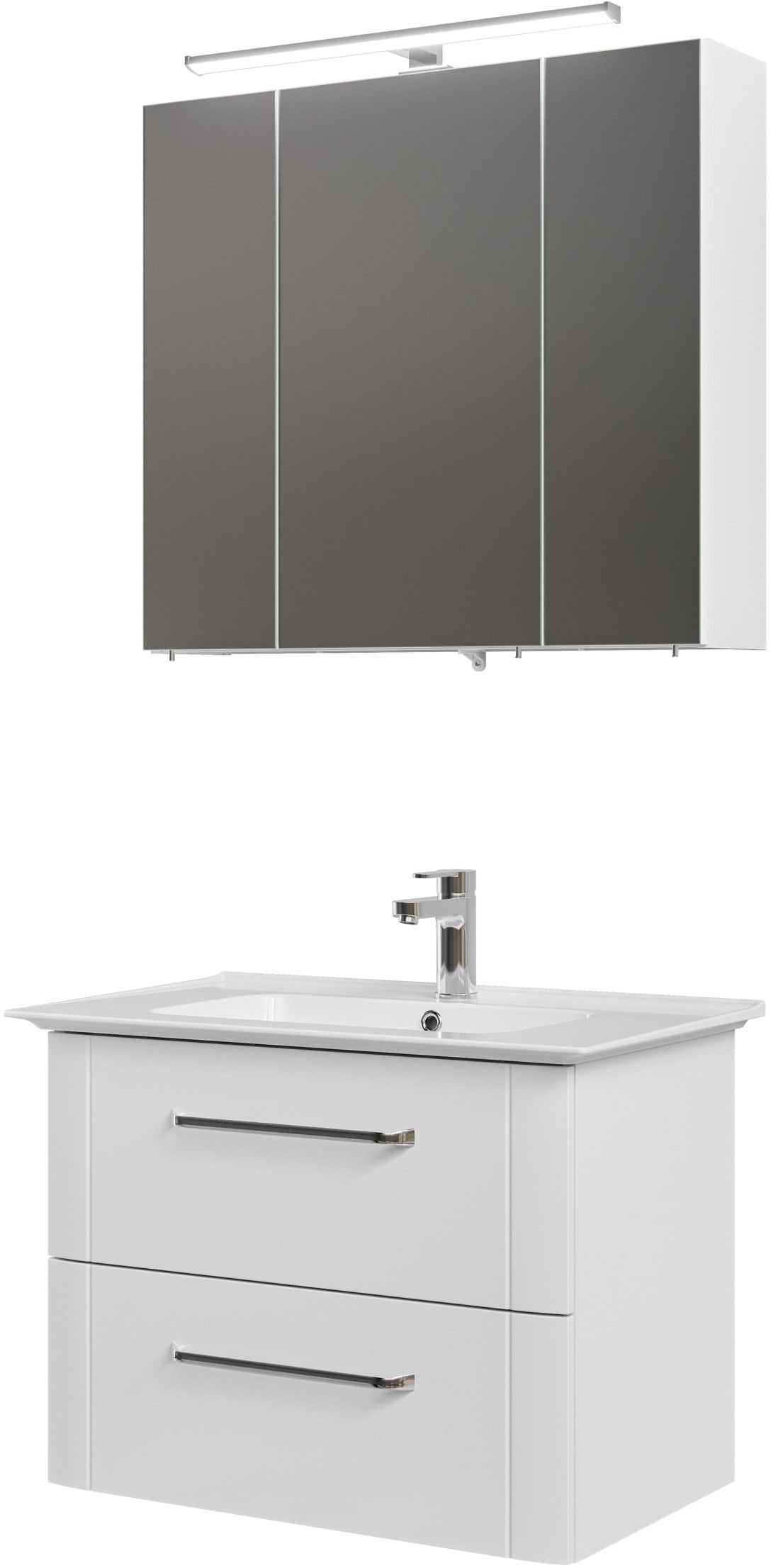 Saphir Badmöbel-Set, (3 St.), Badezimmer Set 80 cm breit, inkl. Türdämpfer, 3 Türen, 2 Schubladen