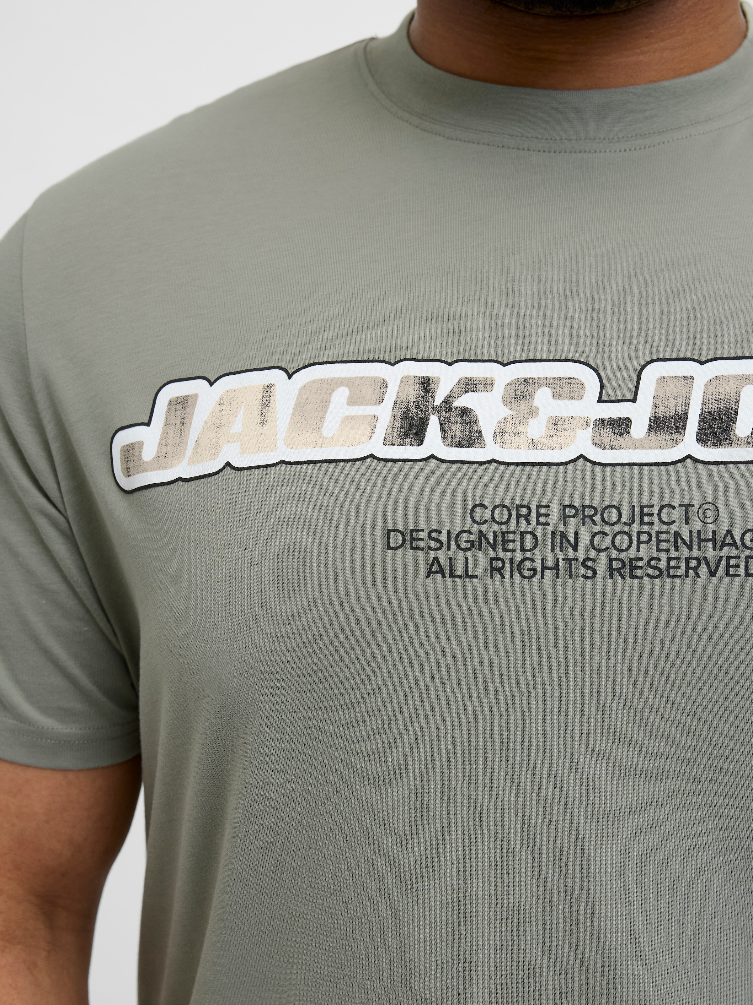 Jack & Jones PlusSize Print-Shirt »JCOLIDO AOP FRONT PRINT TEE SS CRE PLS«, mit Logo Print