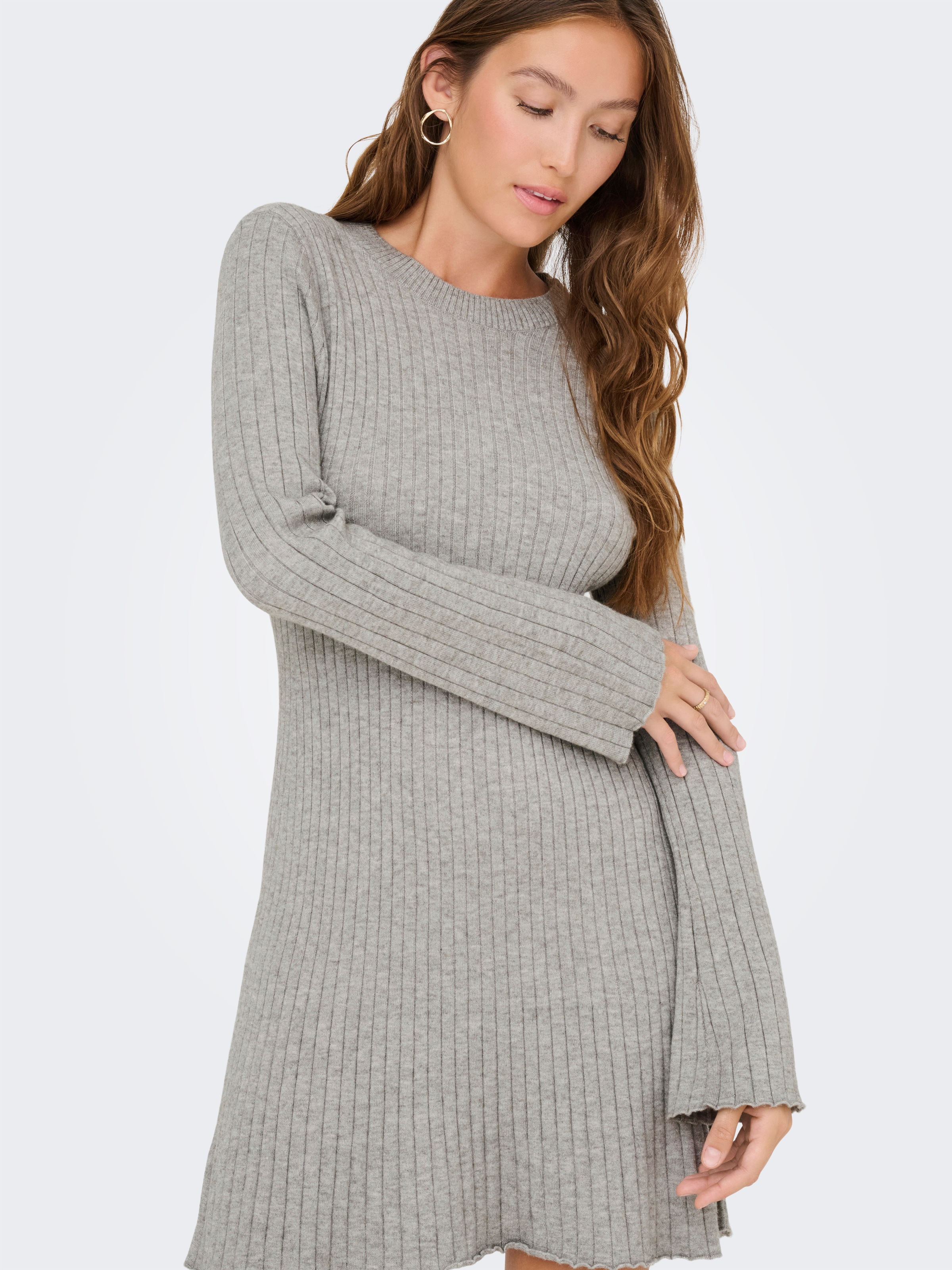 ONLY Minikleid "ONLMICHELLA LS O-NECK DRESS KNT", Sommerkleid günstig online kaufen