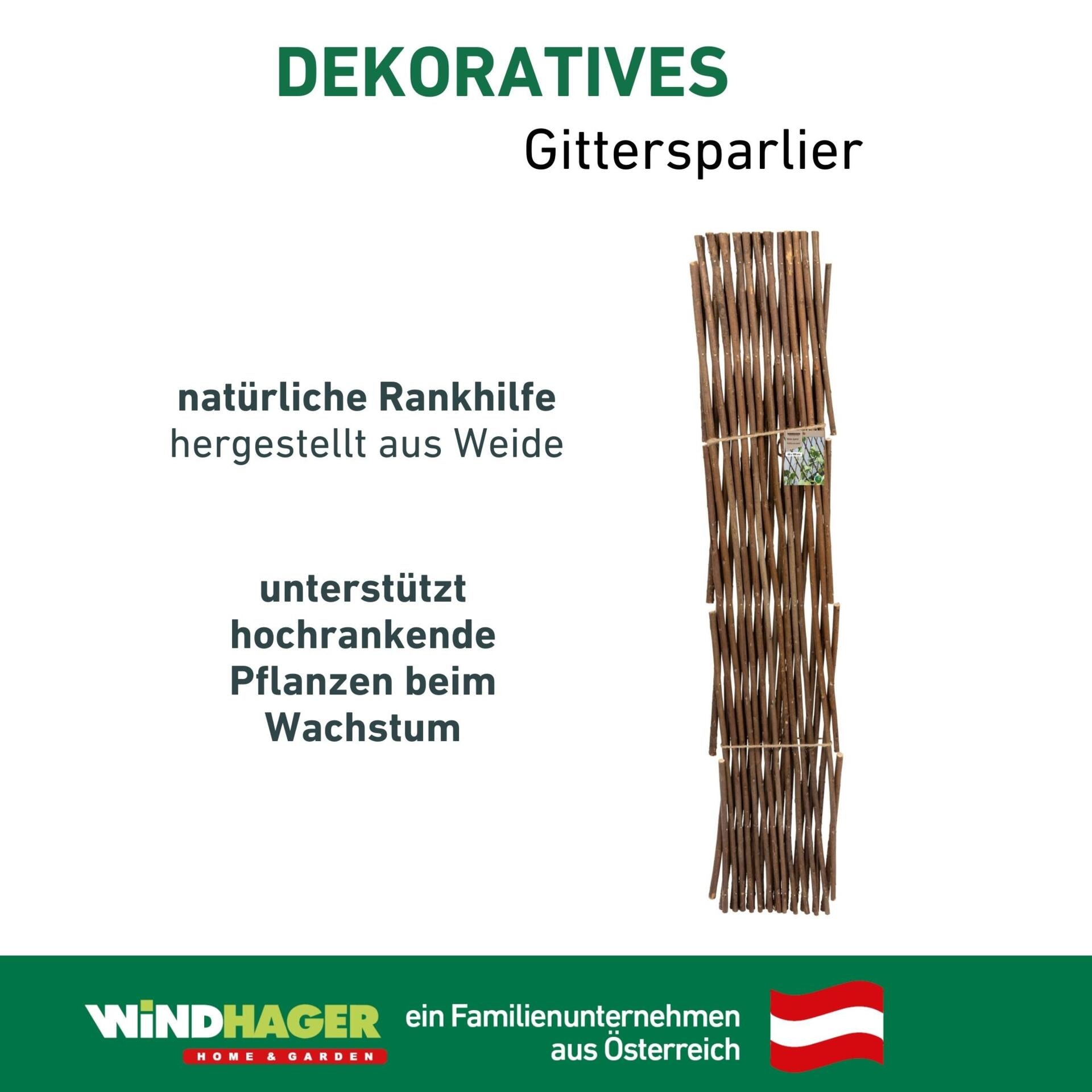 Windhager Rankgitter »Weide-Spalier ideal für Balkon, Terrasse oder Garten ausziehbar« Kletterhilfe für Pflanzen, erhältlich in 60 x 120 cm oder 120 x 180 cm