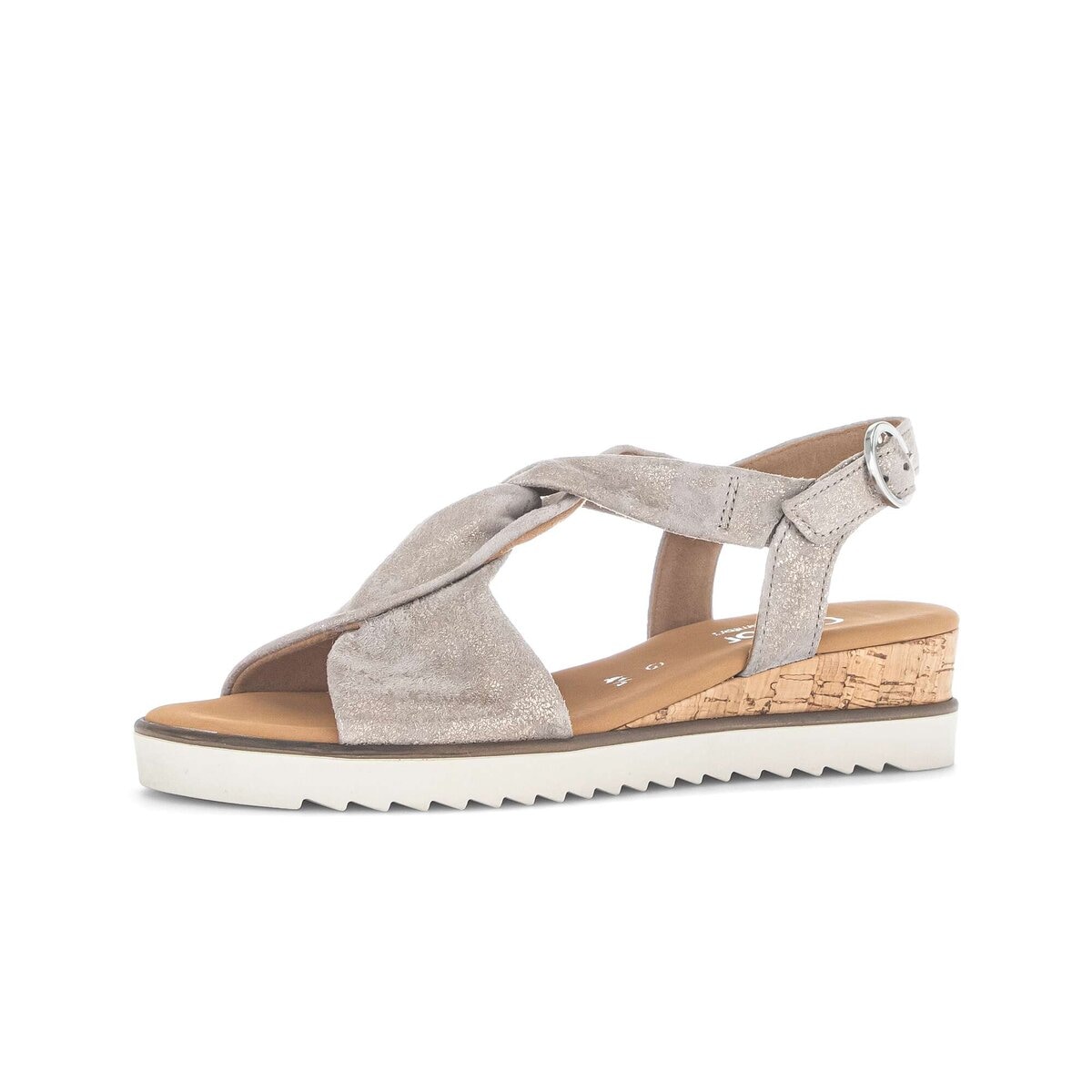 Keilsandalette GABOR "Keilsandalette", Damen, Gr. 40,5, beige, Schuhe