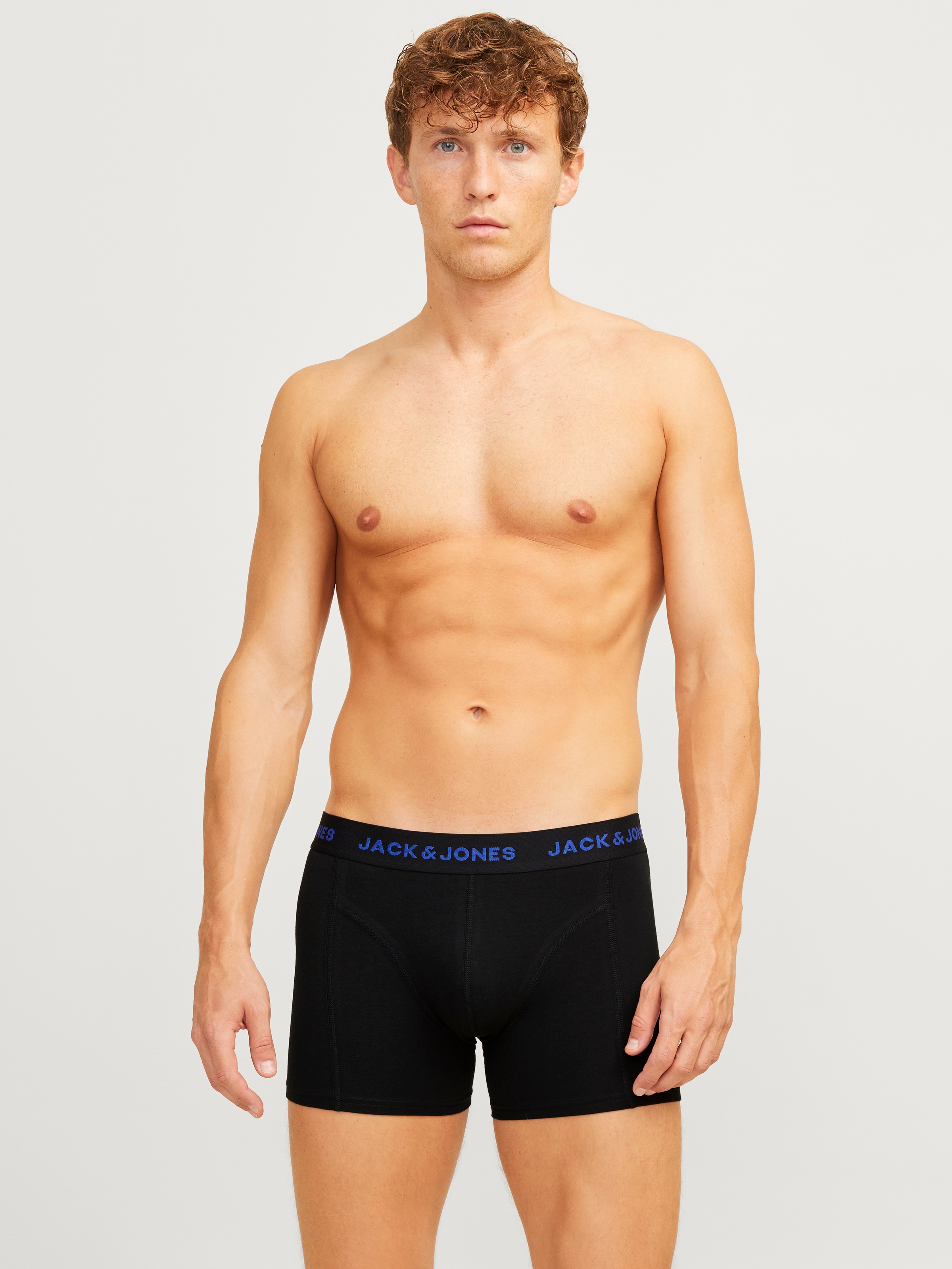 Thumbnail - Jack & Jones Trunk "JACBLACK – Boxershorts mit Stretch, Jersey und mittlerer Taille" Packung, 3 Stk. unifarben, modisch,...