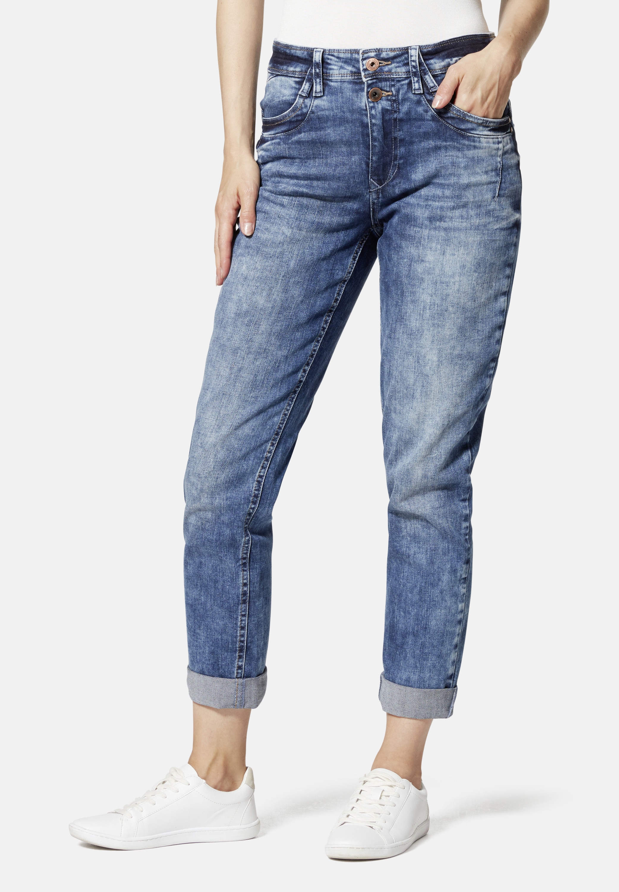 STOOKER WOMEN Boyfriend-Jeans "Davos Denim Boyfriend Fit", Jeans Boyfriend Fit Casual Denim Lässige Passform für Damen