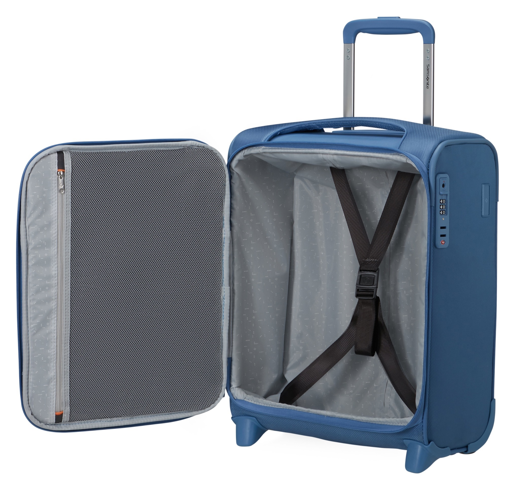 Samsonite Weichgepäck-Trolley »RE-LITE, 45 cm«, (Set, 2 St., mit Packwürfel), 2 Rollen, Underseater Handgepäck TSA-Schloss Reisekoffer Laptopfach