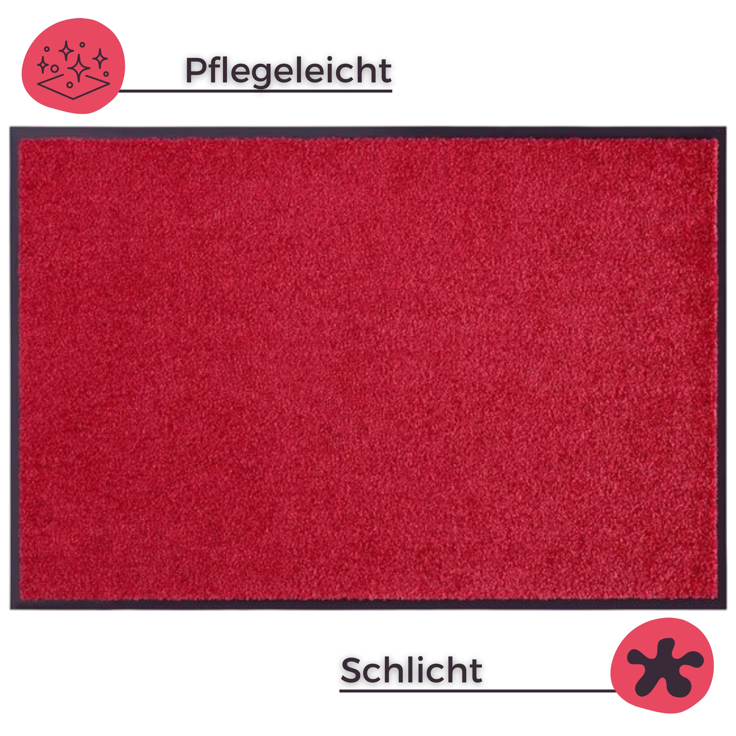Fußmatte HANSE HOME "Wash & Clean" Gr. 15, rot (bordeaux), B:40cm H:7mm L:60cm, Kunstfaser, Teppiche, Fußmatte, Schmutzfangmatte, Türmatte, In- und Outdoor, Teppich, Läufer, waschbar 3
