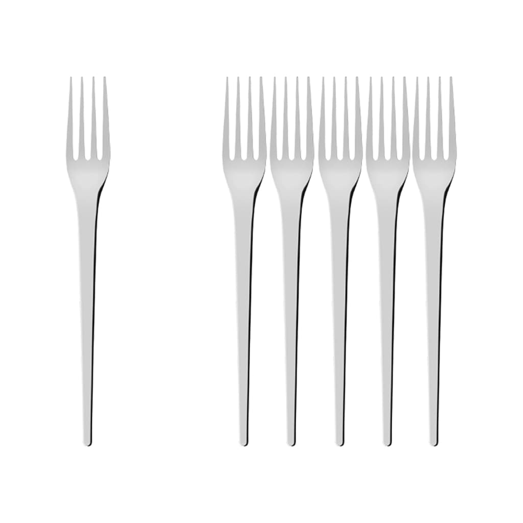 Villeroy & Boch Tafelgabel "Tafelgabel NewMoon 218 mm 6er Set silber" Spülmaschinenfest
