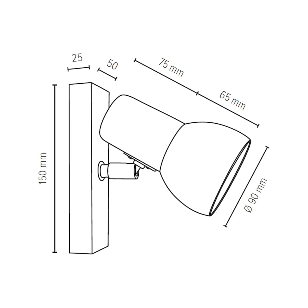 SPOT Light Wandleuchte »SVENDA«, 1 flammig-flammig